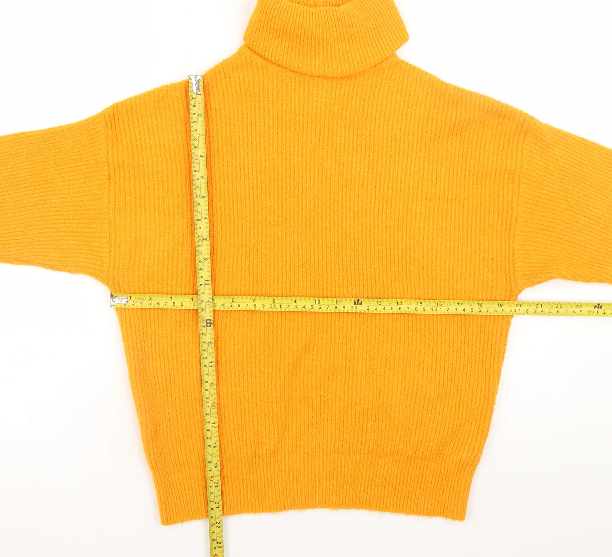 River Island Womens Yellow Roll Neck Ribbed Knit Jumper XS - Image 2
