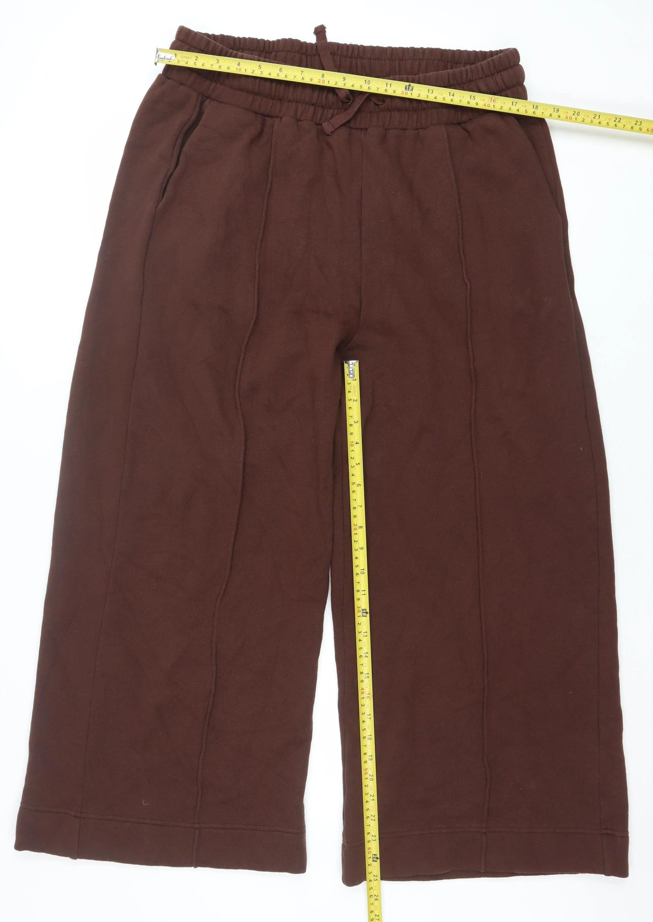 Ro&Zo Petite Women’s Brown Jersey Relaxed Tracksuit Sweatpants L - Image 2
