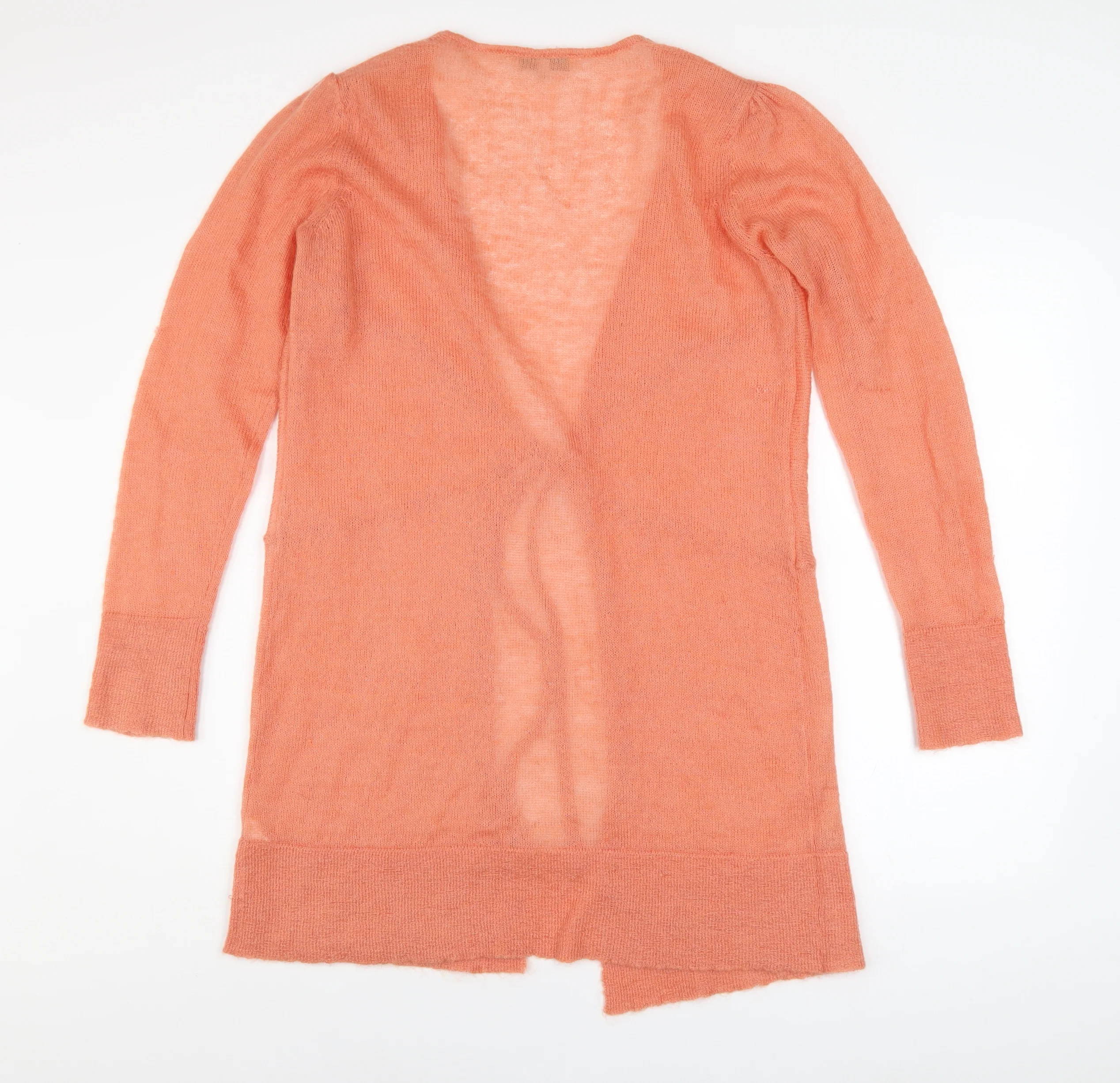 Rocha.John Rocha Women's Orange Mohair Long Sleeve Cardigan Size 12 - Image 3