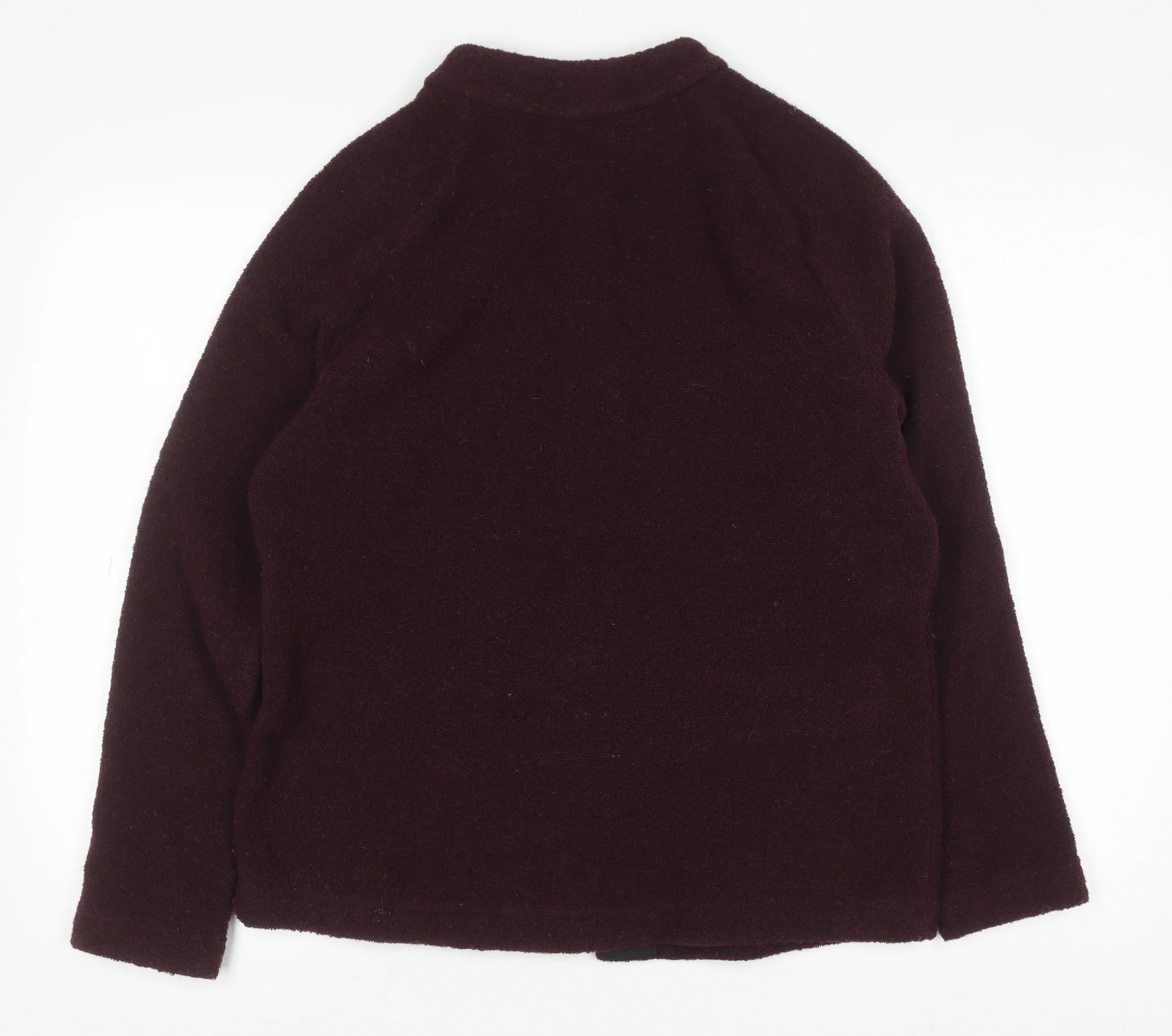Rohan Women's Burgundy Wool Blend Cardigan Size 10 Classic Fit - Image 3