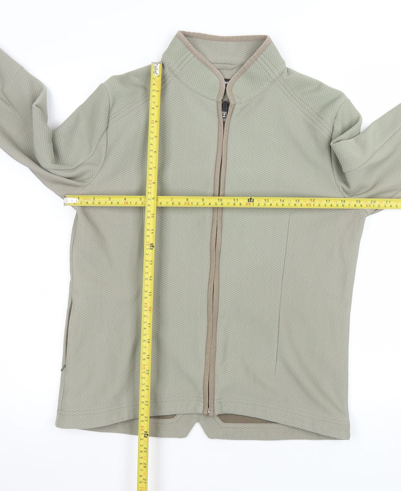 Rohan Womens Green Honeycomb Softshell Jacket Size M Lightweight Zip - Image 2