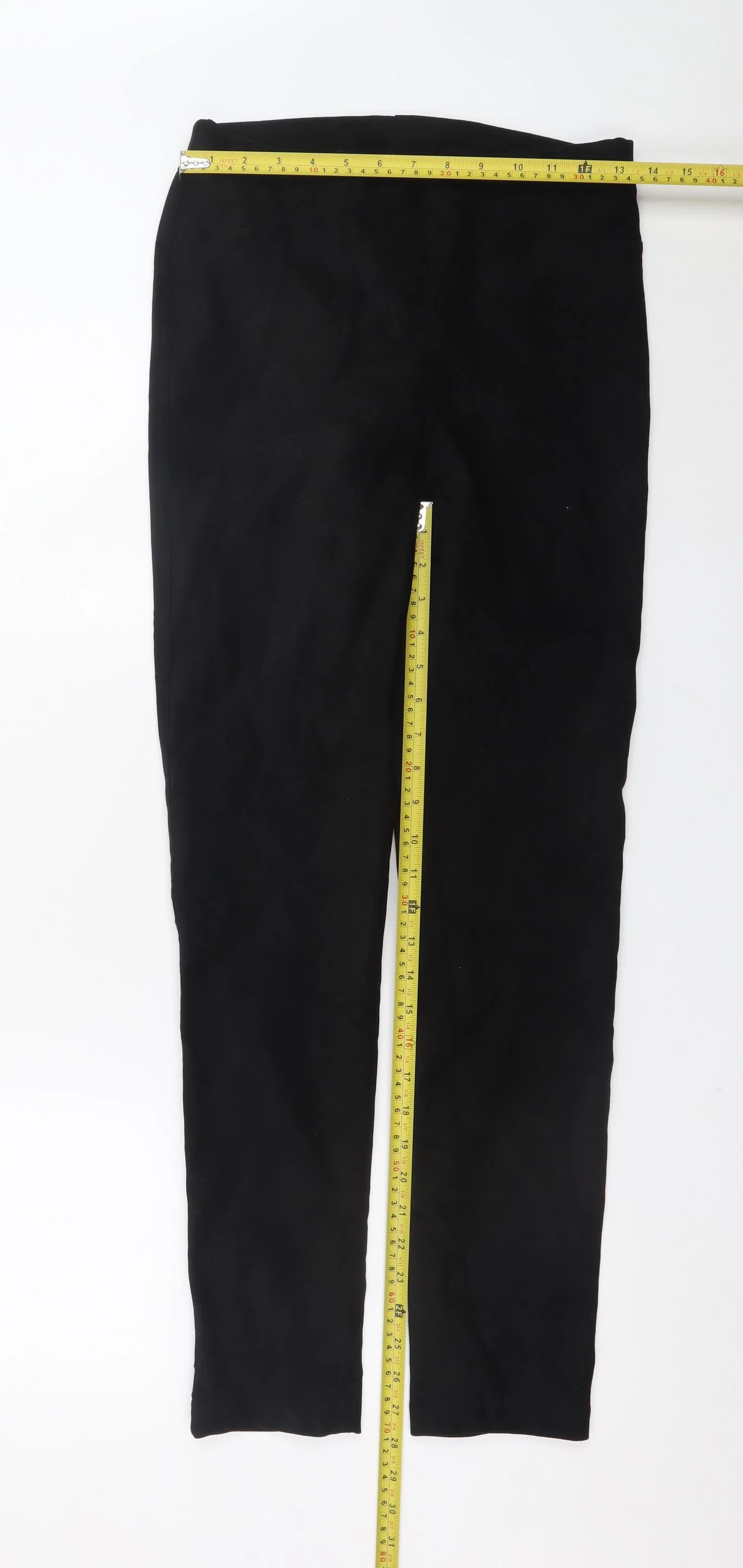 Roman Women Black Size 12 Slim Fit Stretch Leggings - Image 2