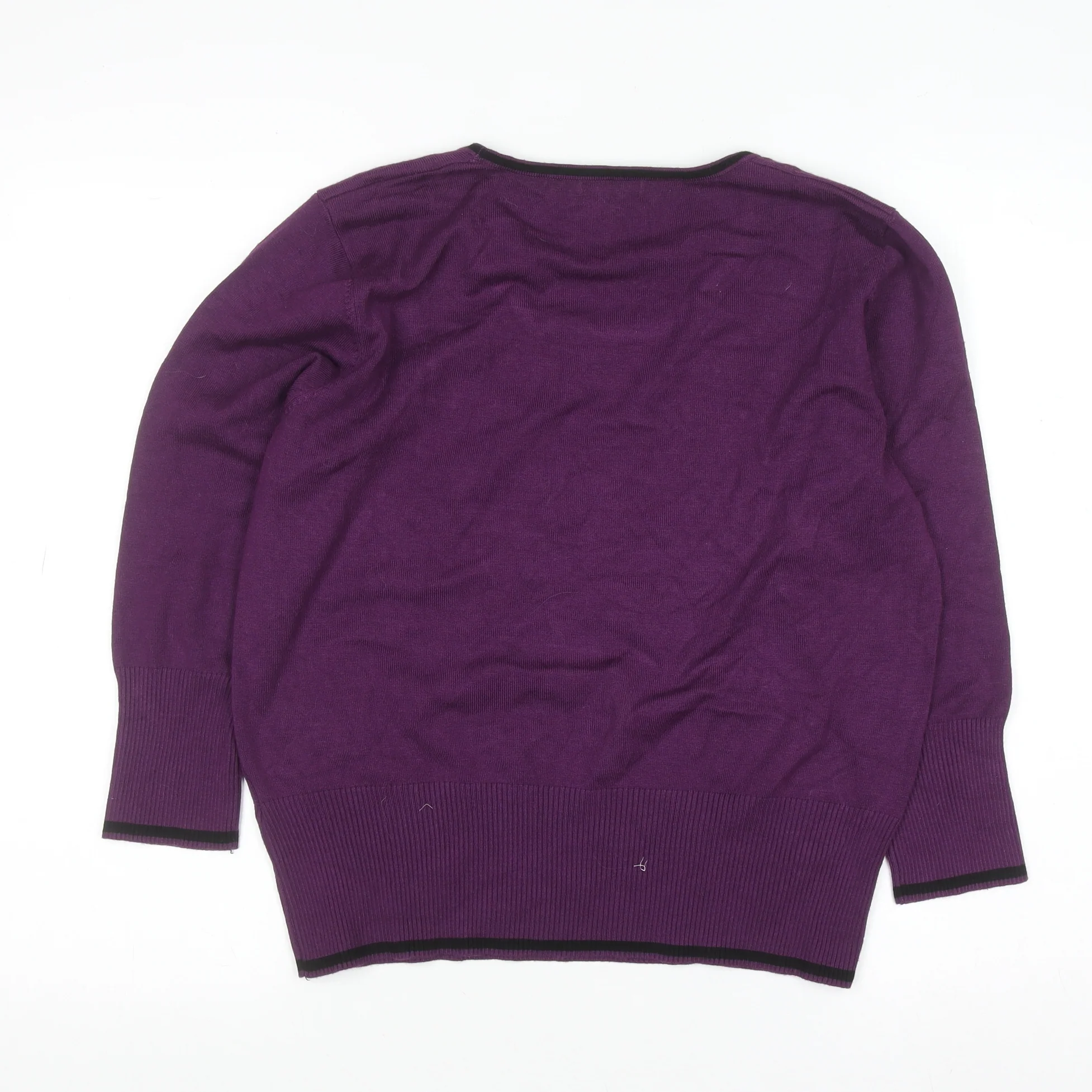 Roman Women’s Purple Polka Dot Scoop Neck Long Sleeve Jumper Size 18 - Image 3