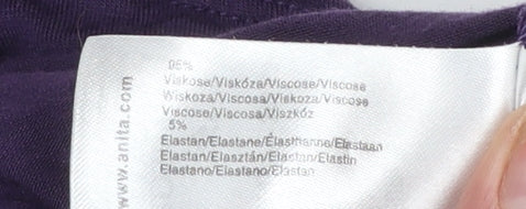 Rosa Faia Womens Purple S 10 Wrap Mini Dress Beaded Waist Viscose Blend - Image 5