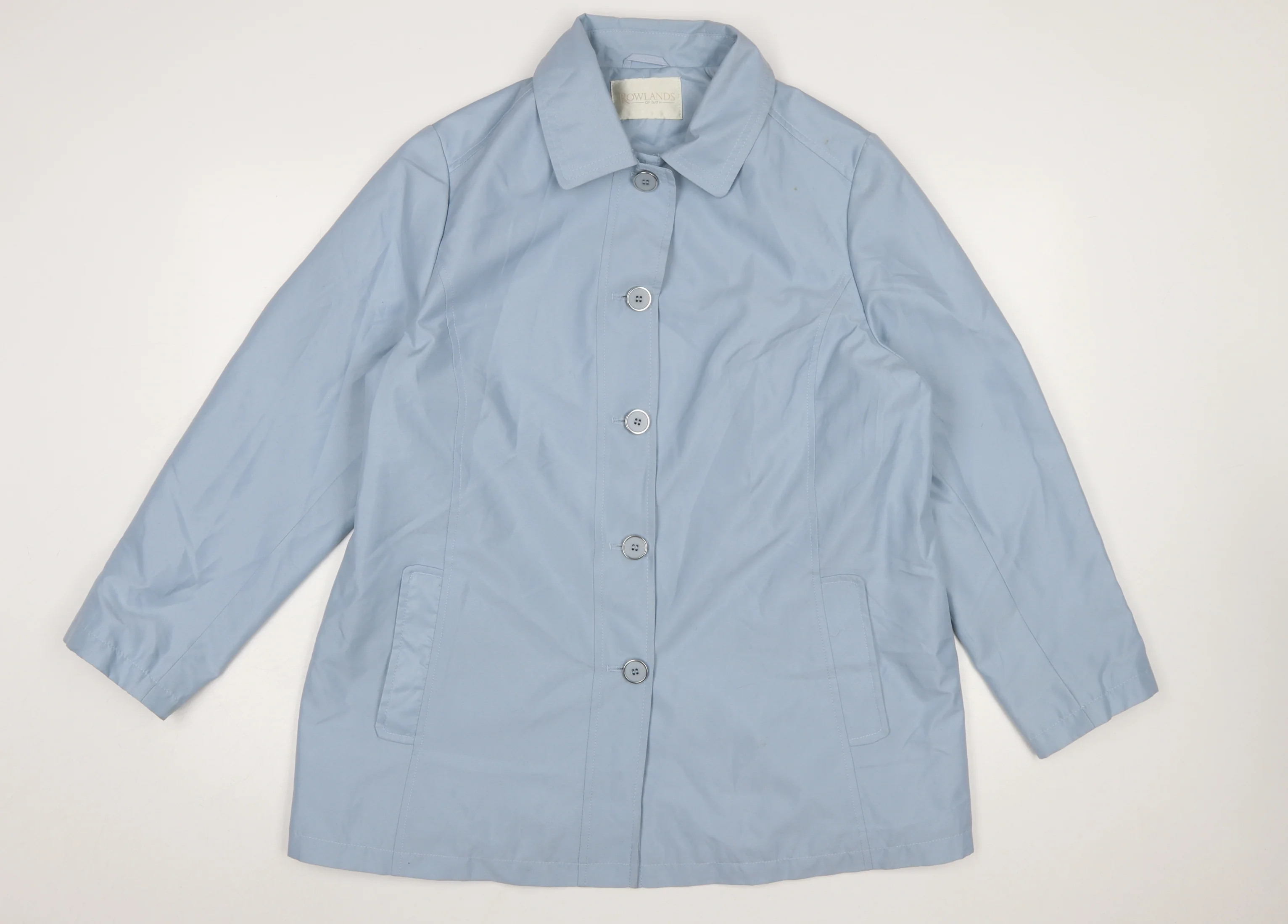 Rowlands of Bath Women's Blue Size 14 Mid-Length Blazer Jacket