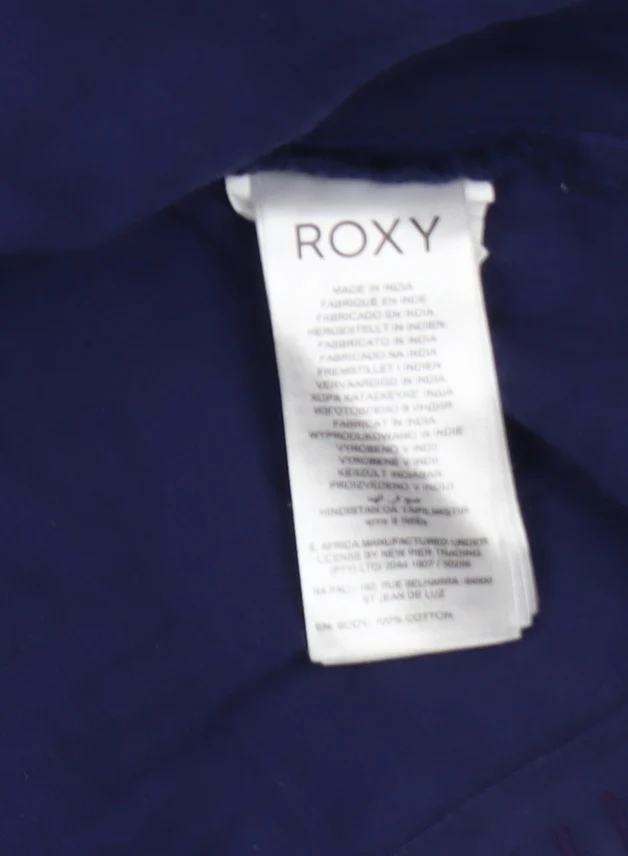 Roxy Girls Blue Cotton Long Sleeve Tunic Blouse Size 16 Years - Image 4