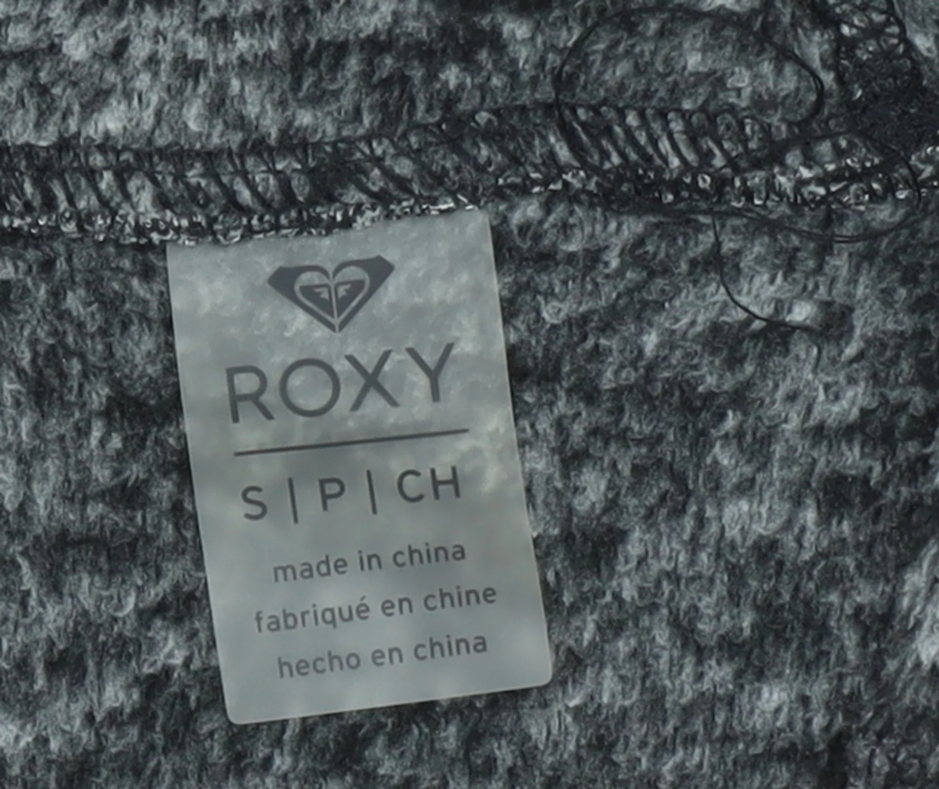 Roxy Women's Grey Full Zip Hoodie Small Polyester Hooded Sweatshirt - Image 4
