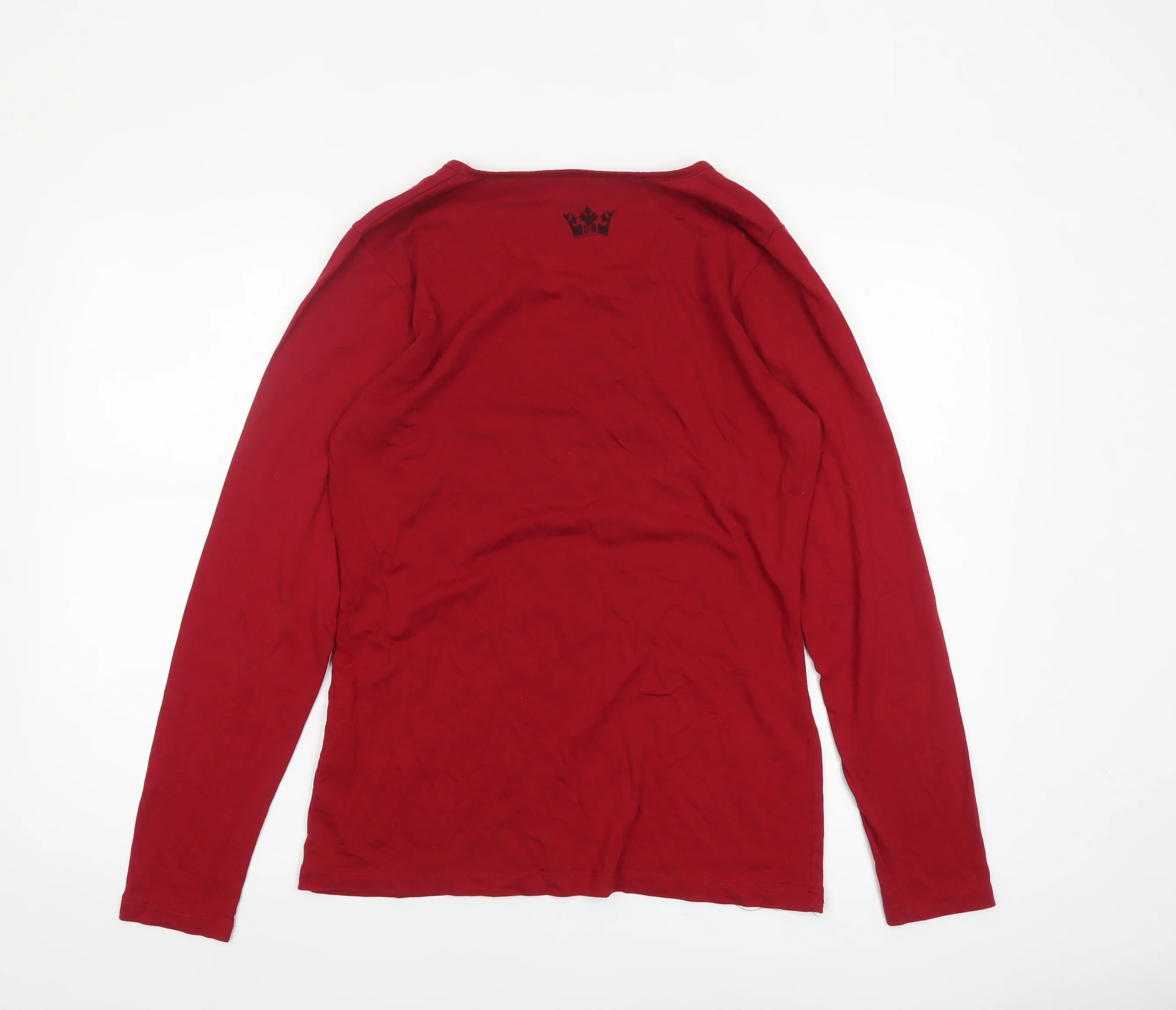 Royal Dutch Women's Red Long Sleeve Scoop Neck T-Shirt Size S - Image 3