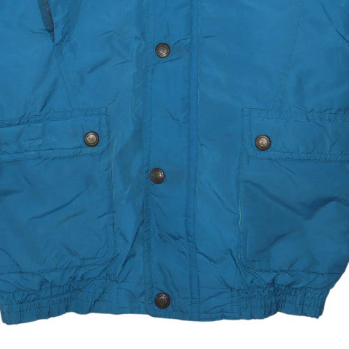 Rucanor Women Blue Pink Hooded Puffer Jacket Size M Retro 90s Style - Image 7
