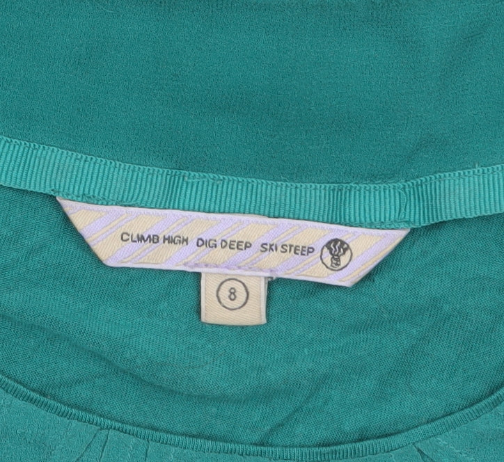 Rule the Water Women’s Green Lyocell Short Sleeve Scoop Neck Top Size 8 - Image 5
