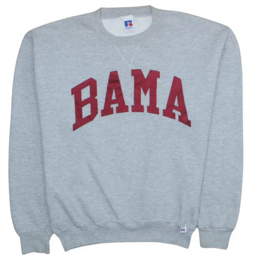 Russell Athletic Womens Grey BAMA Crew Neck Pullover Sweatshirt Size M