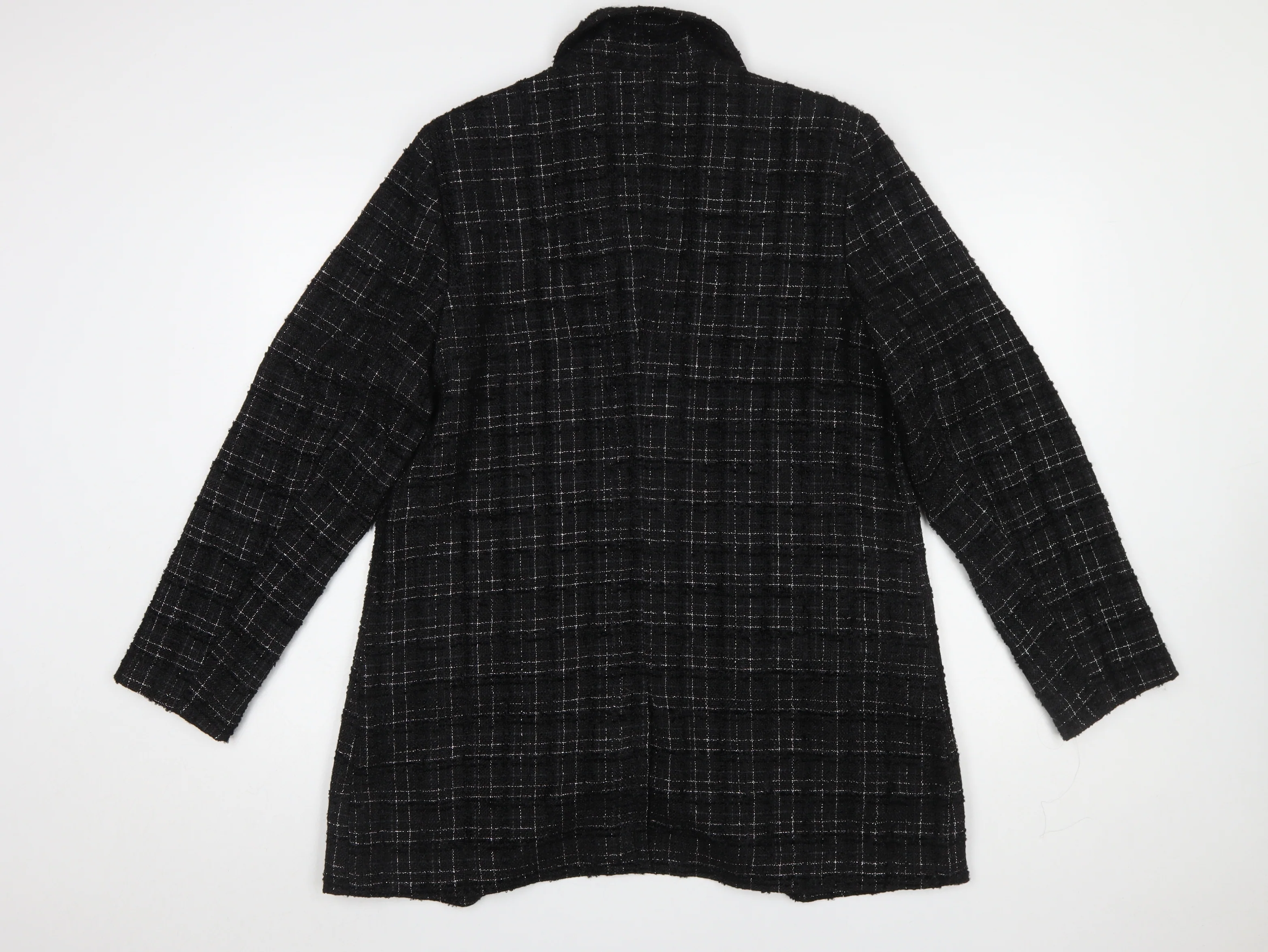 Ruth Langsford Women's Black Check Bouclé Blazer Jacket Size 18 - Image 3