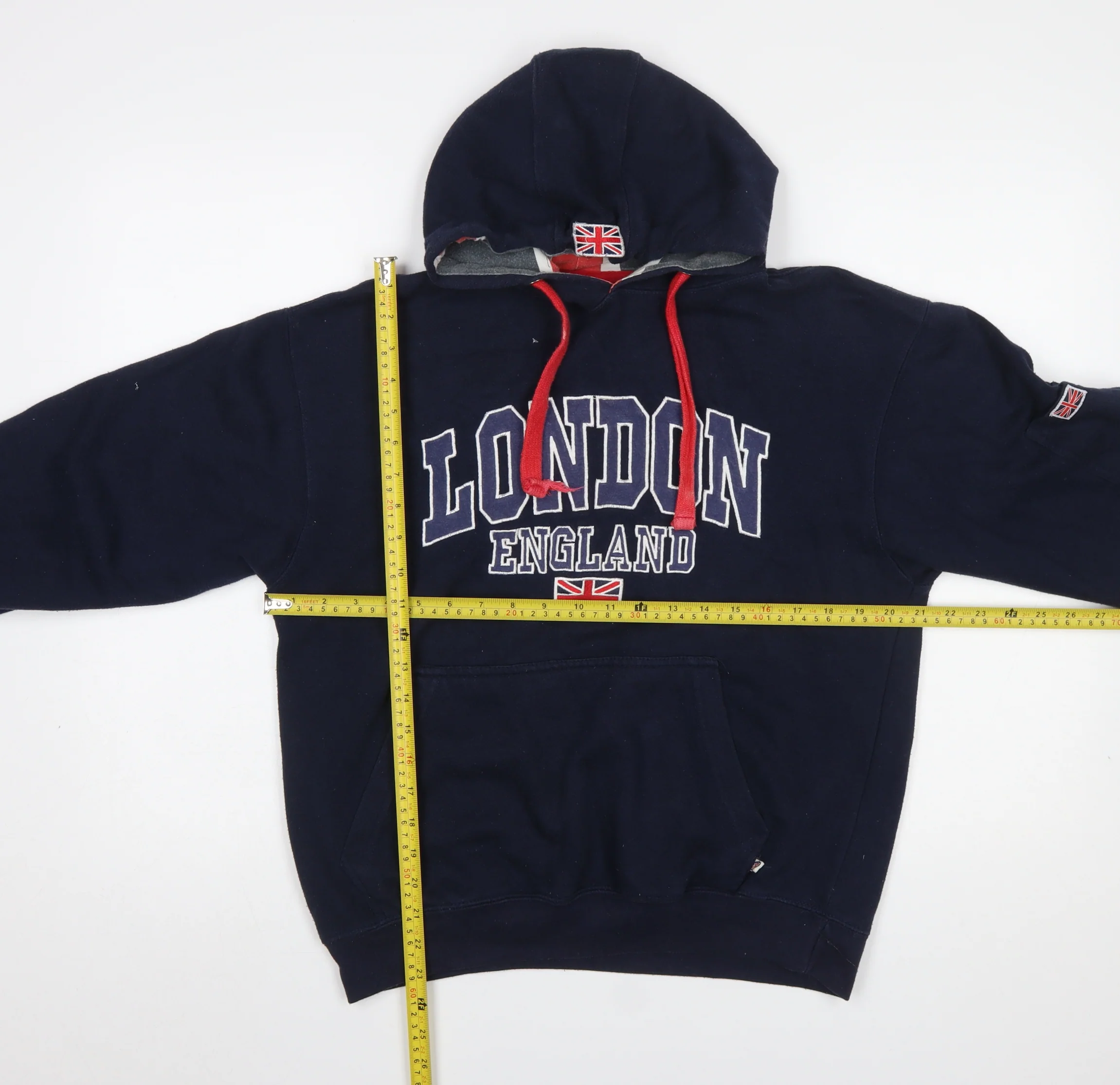 S.O.L.L. Womens Navy London England Hoodie XS Pullover Fleece - Image 2