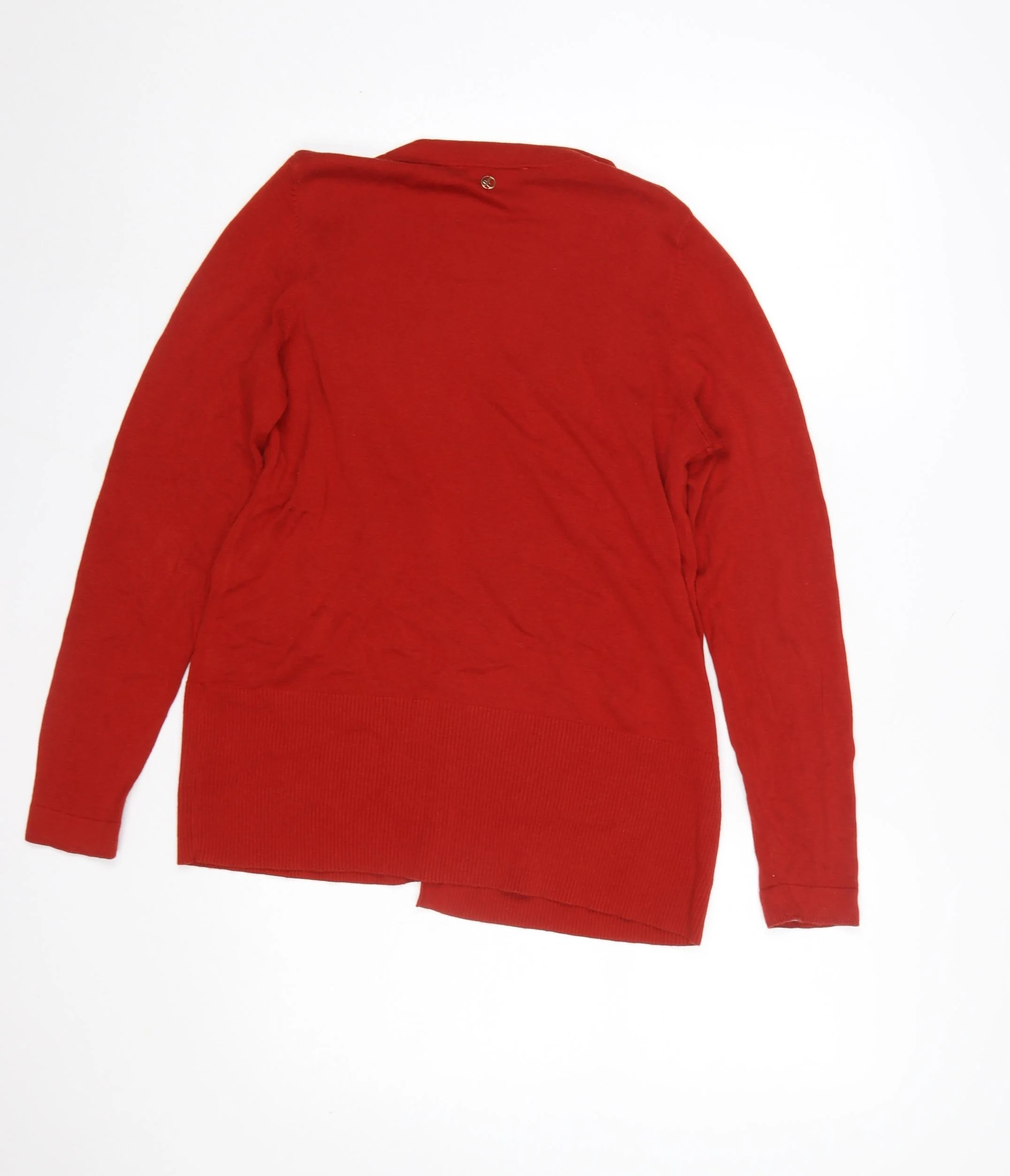 s.Oliver Women's Red Cardigan Size 10 Viscose Cotton Knit - Image 3