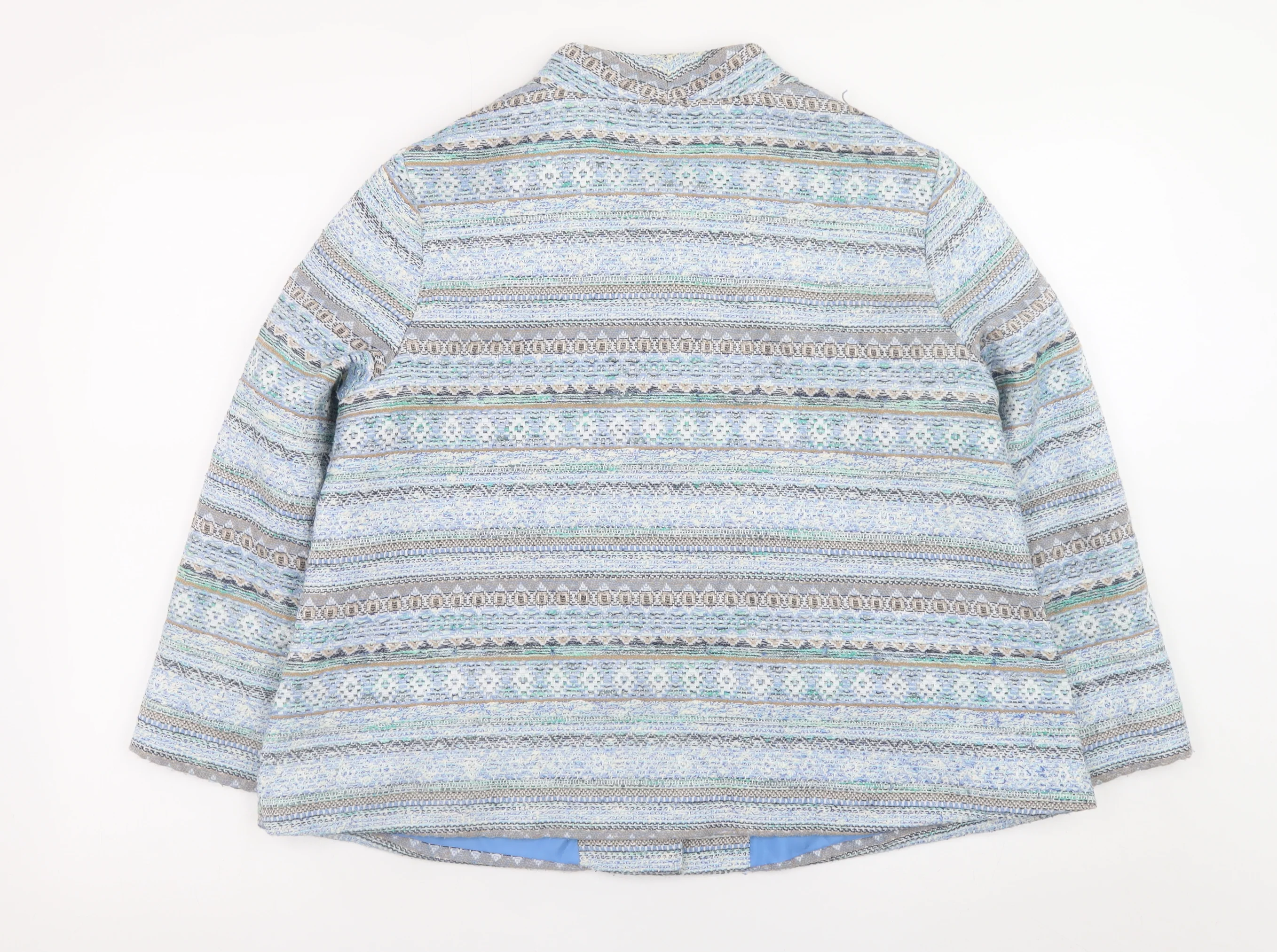 Sahara Womens Multicoloured Tweed Button Jacket Size M - Image 3