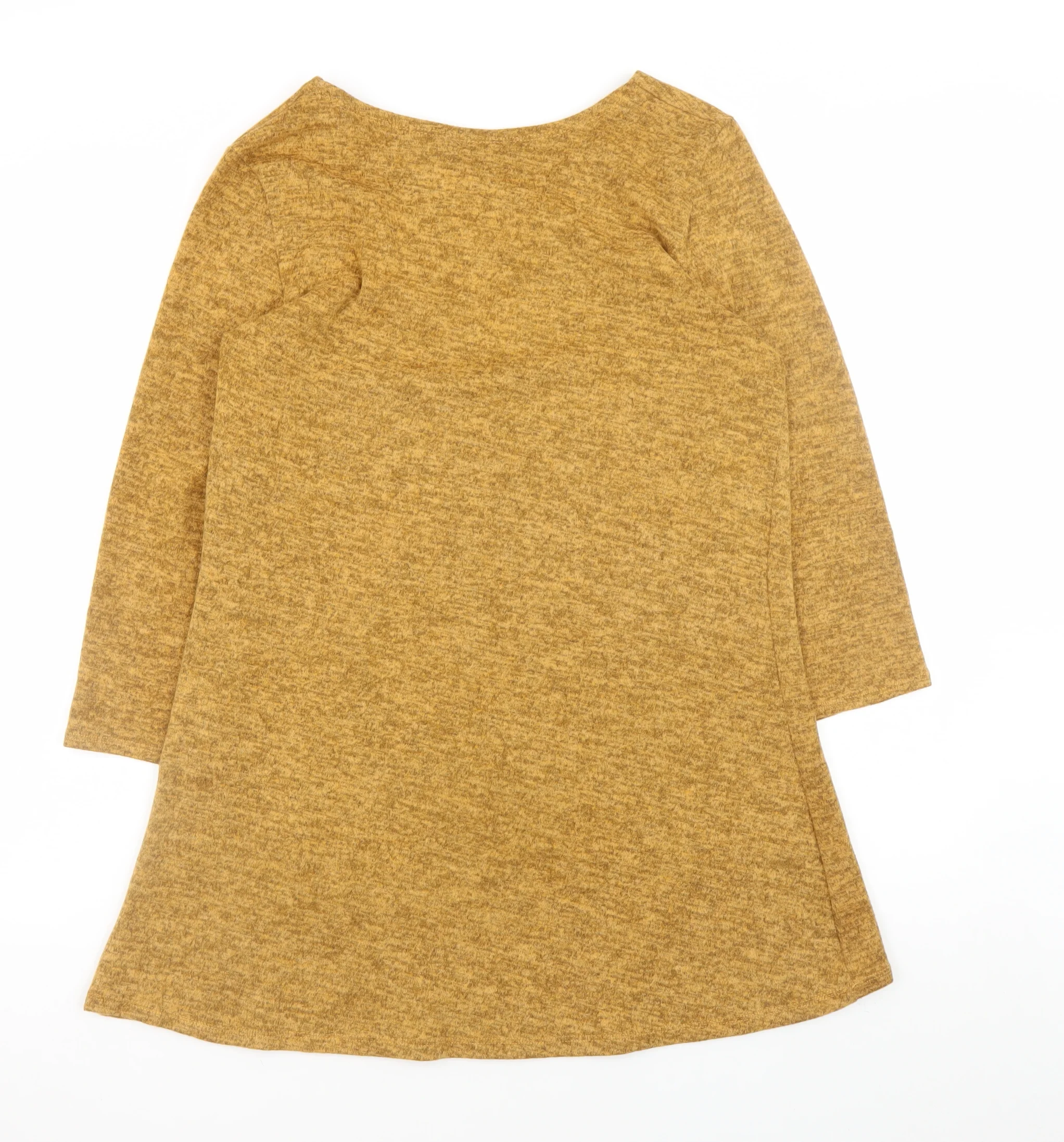 Saloos Women Brown A-Line Knit Dress Size 14 3/4 Sleeve - Image 3