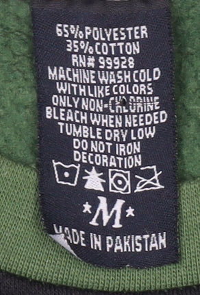 Salt Creek Men's Black Green Austin Crew Neck Sweatshirt M - Image 4