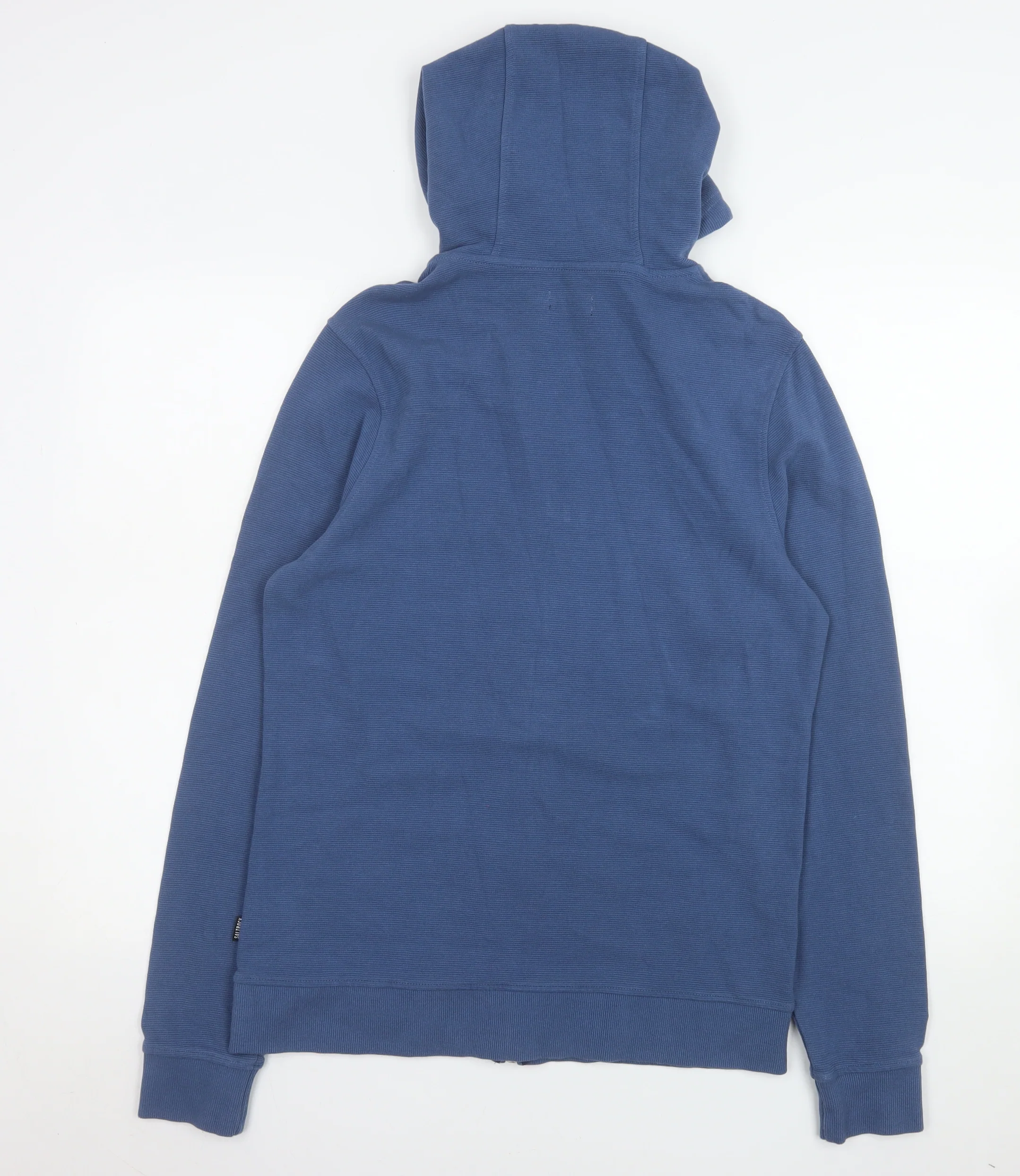 Saltrock Men's Blue Hooded Full Zip Cotton Jacket S - Image 3