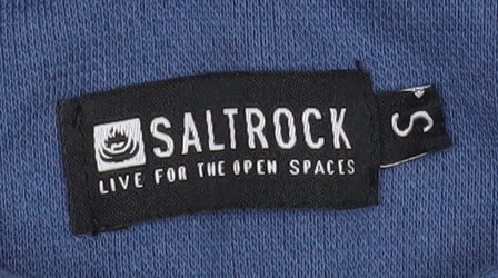 Saltrock Men's Blue Hooded Full Zip Cotton Jacket S - Image 4