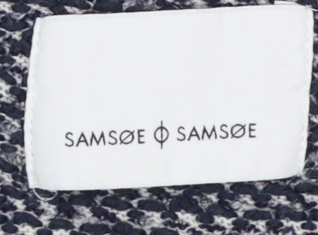 Samsøe Samsøe Men Clear Cotton Knit Crew Neck Jumper Size L - Image 4