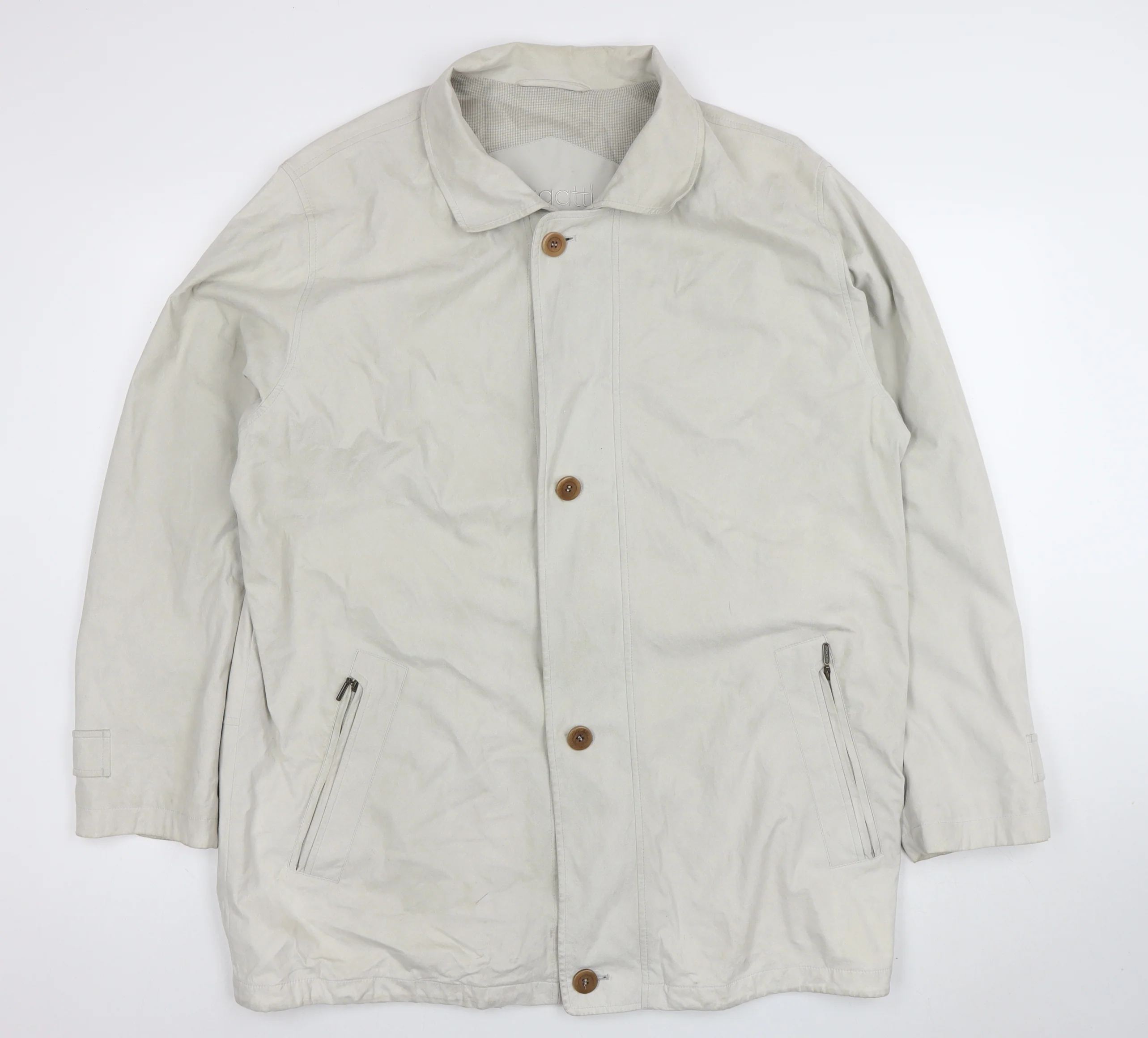 Schnittger Beige Woven Single-Breasted Jacket Size 2XL Unisex