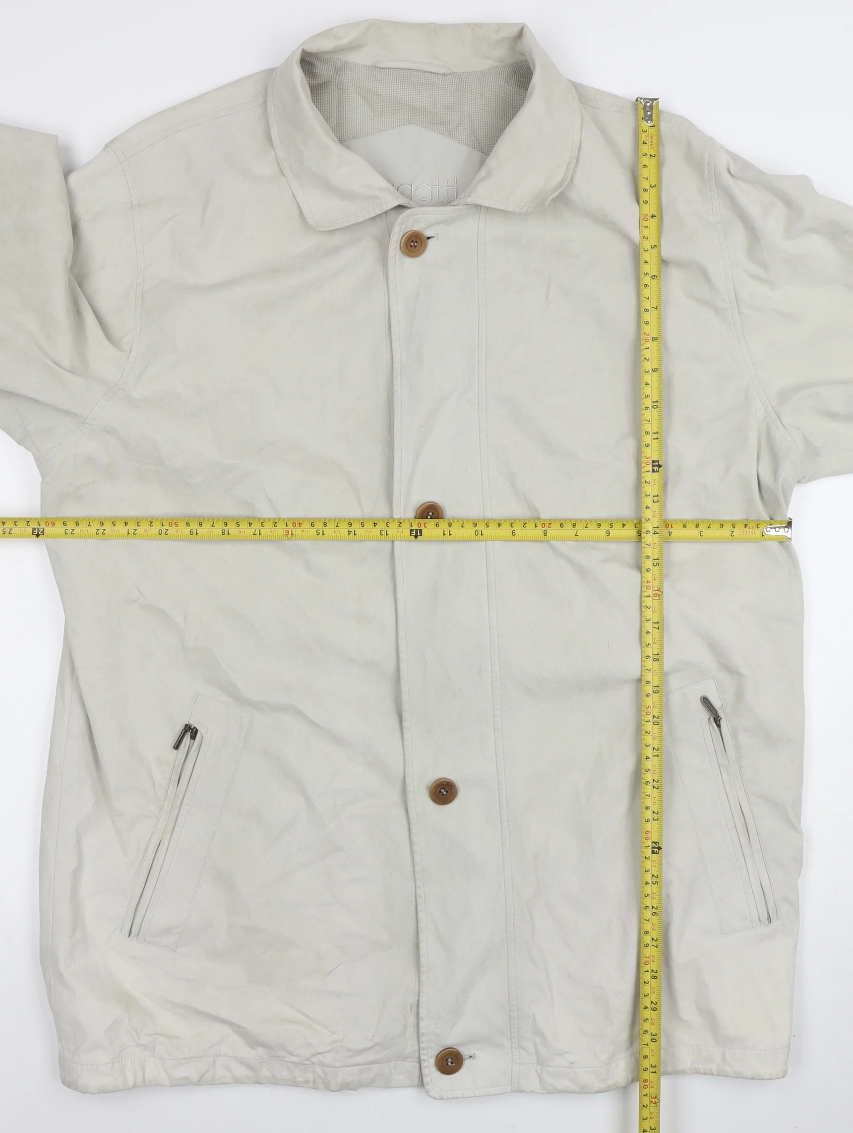 Schnittger Beige Woven Single-Breasted Jacket Size 2XL Unisex - Image 2