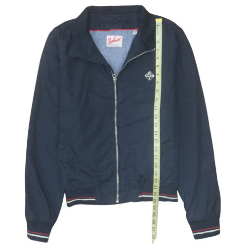 Schott Men's Blue Cotton Bomber Jacket M Classic Casual Zip-Up - Image 3