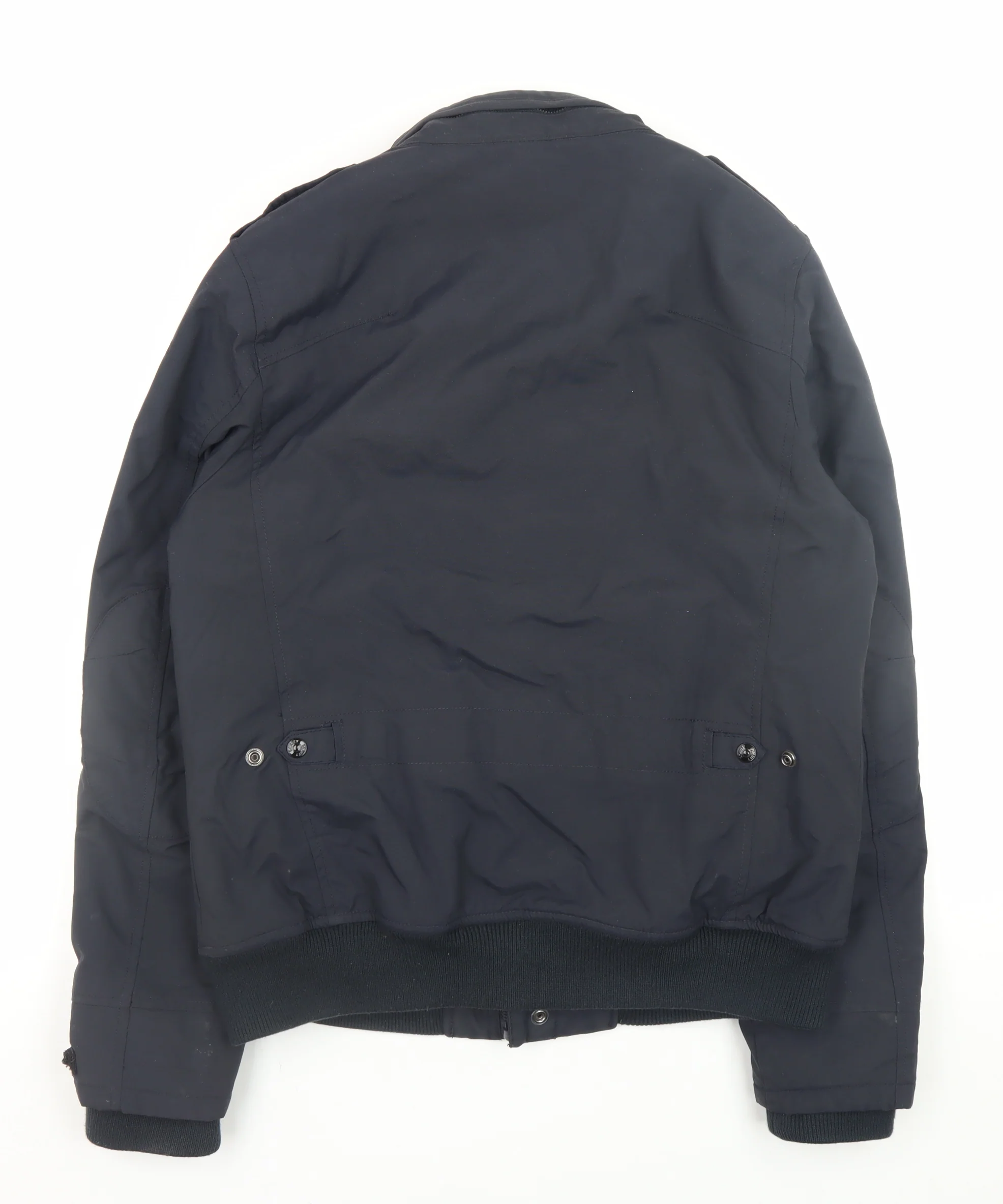 Schott Men's Blue Nylon Bomber Jacket Size M Winter Lined - Image 3