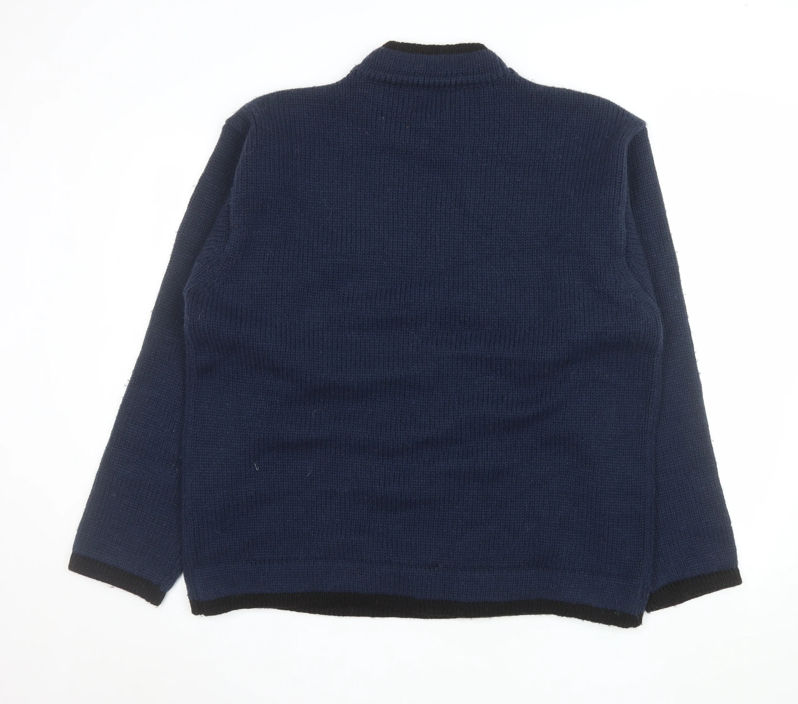 Scotch & Soda Men's Blue Wool Blend Crew Neck Jumper Size L - Image 3