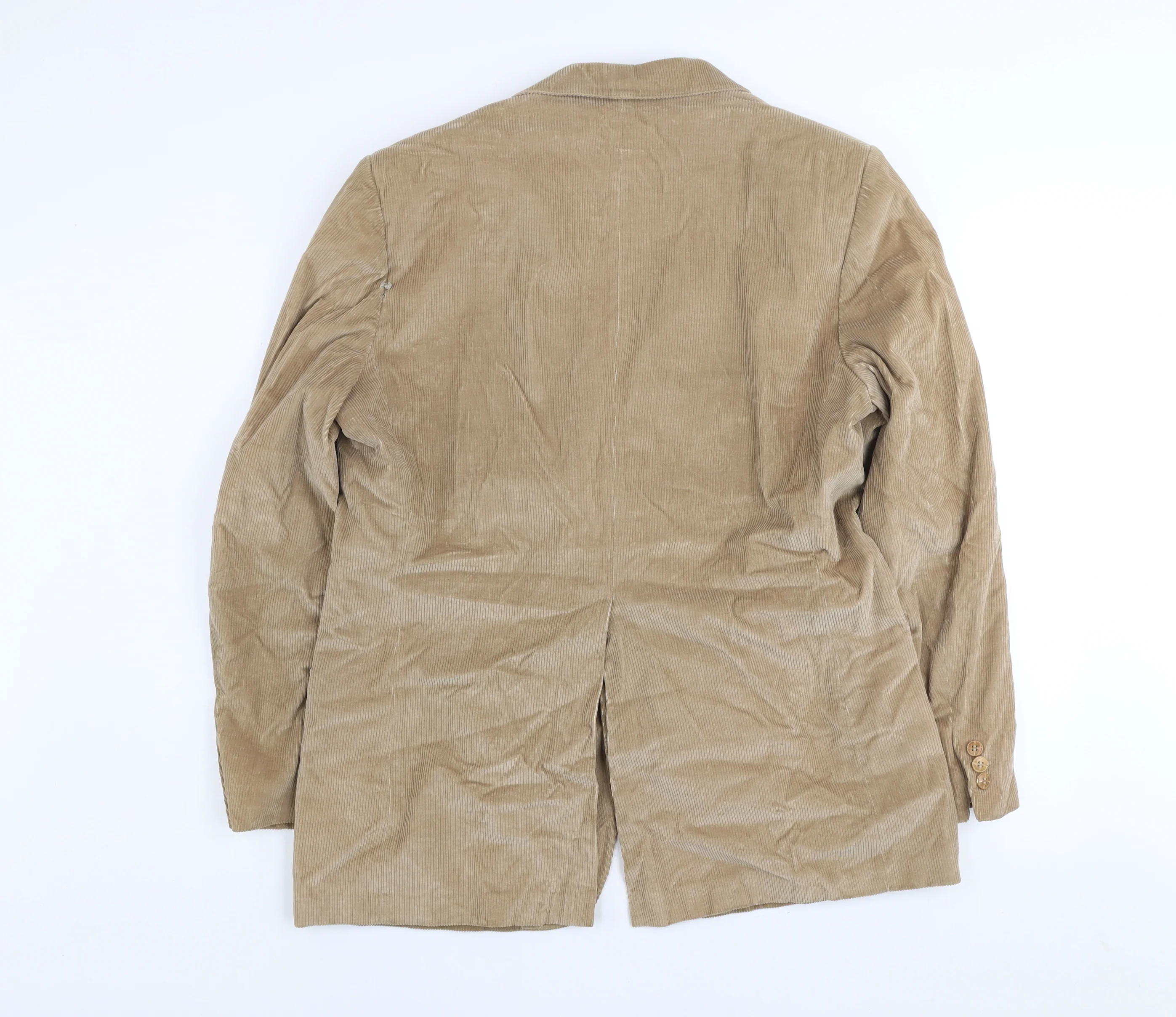 Sears Men’s Beige Corduroy 42R Classic Two-Button Blazer Jacket - Image 3