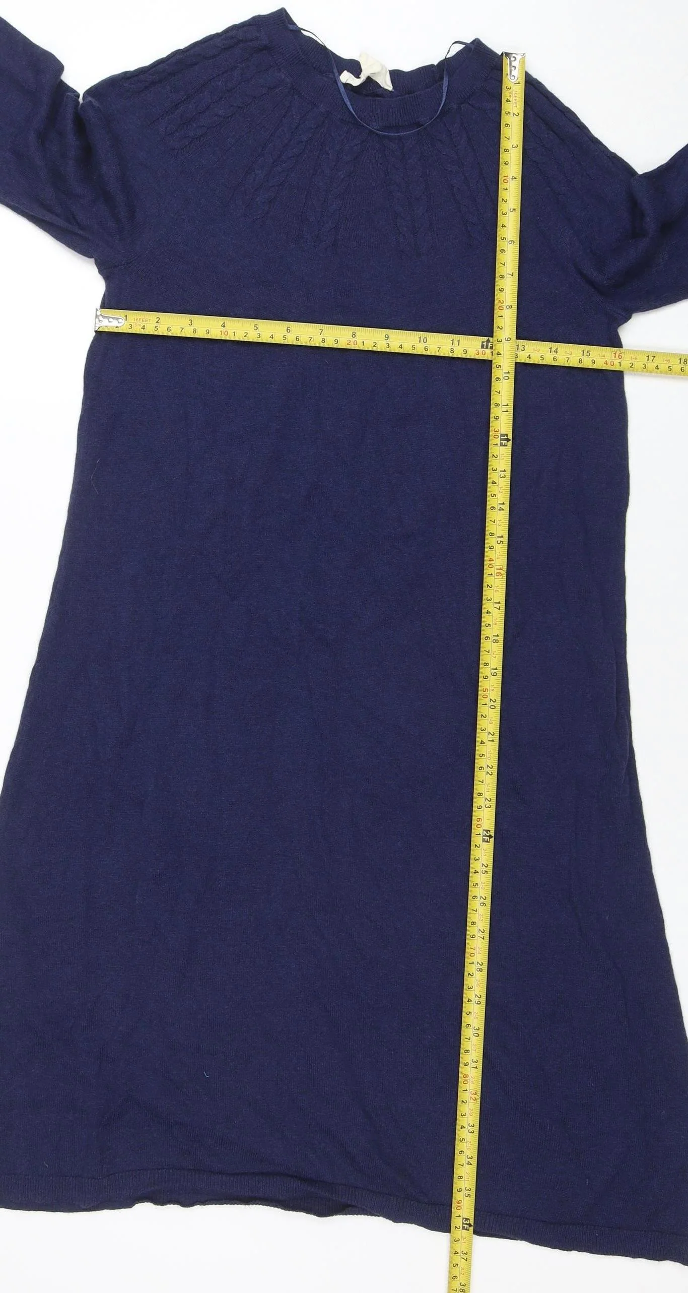 Seasalt Cornwall Women’s Blue Knit Shift Dress Size 10 - Image 2