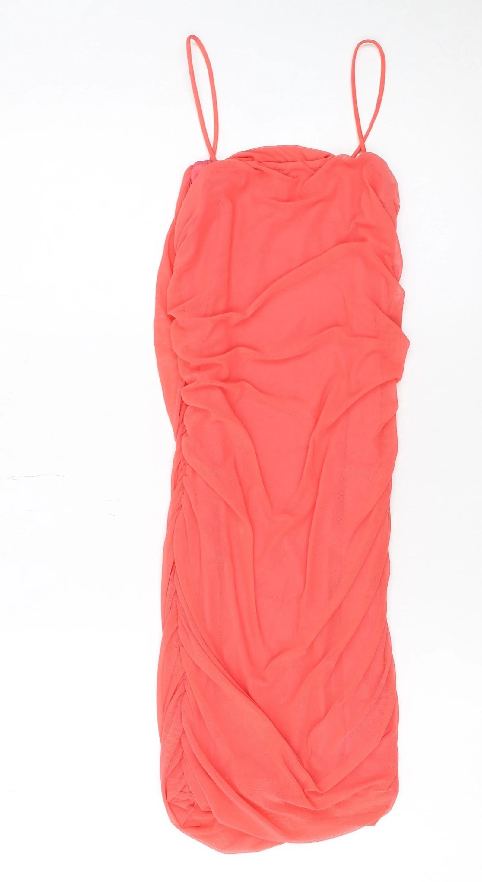 Select Women’s Pink Ruched Bodycon Sleeveless Short Dress Size 8 - Image 3