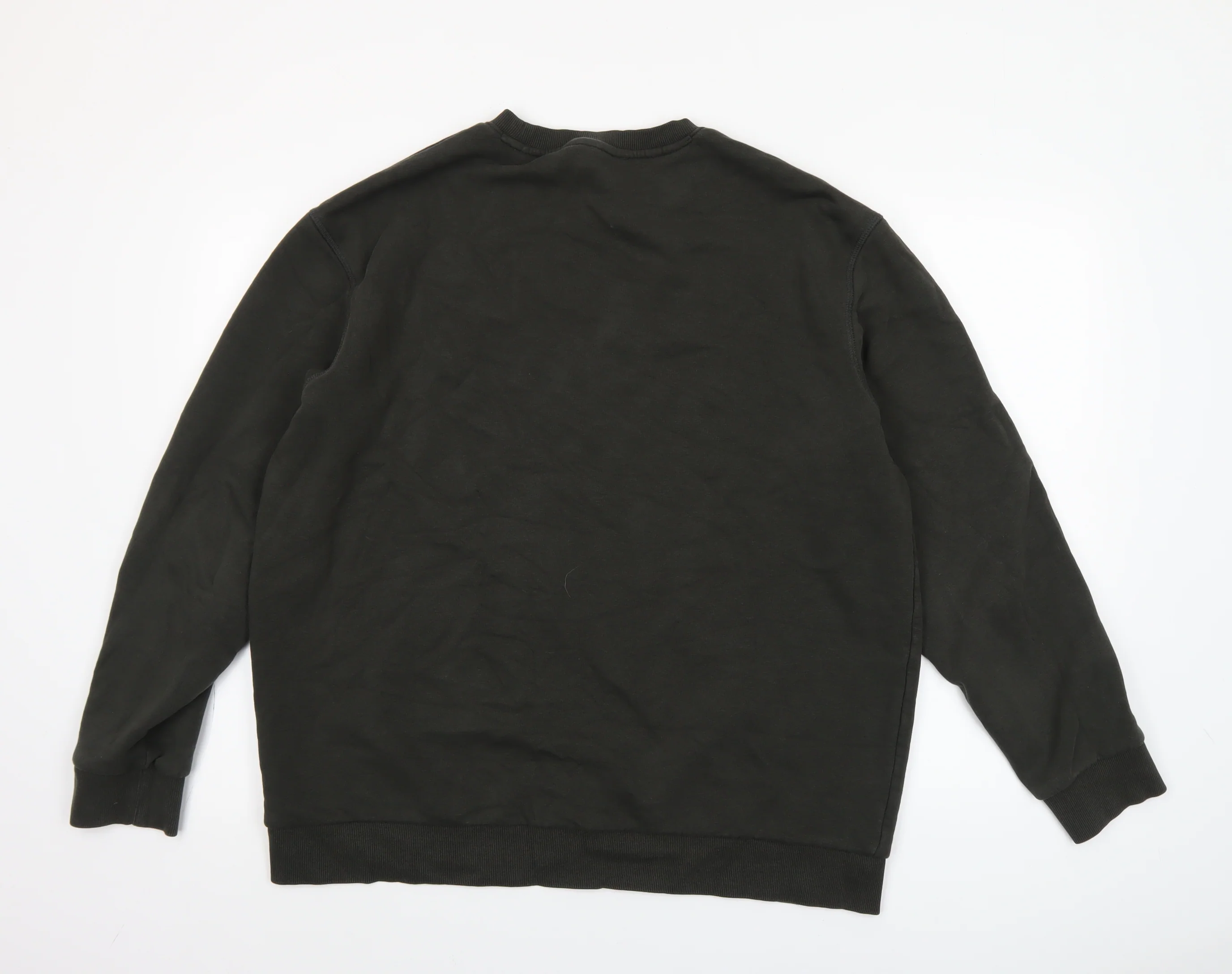 SELECTED HOMME Men's Black Crew Neck Sweatshirt Size L Classic Style - Image 3