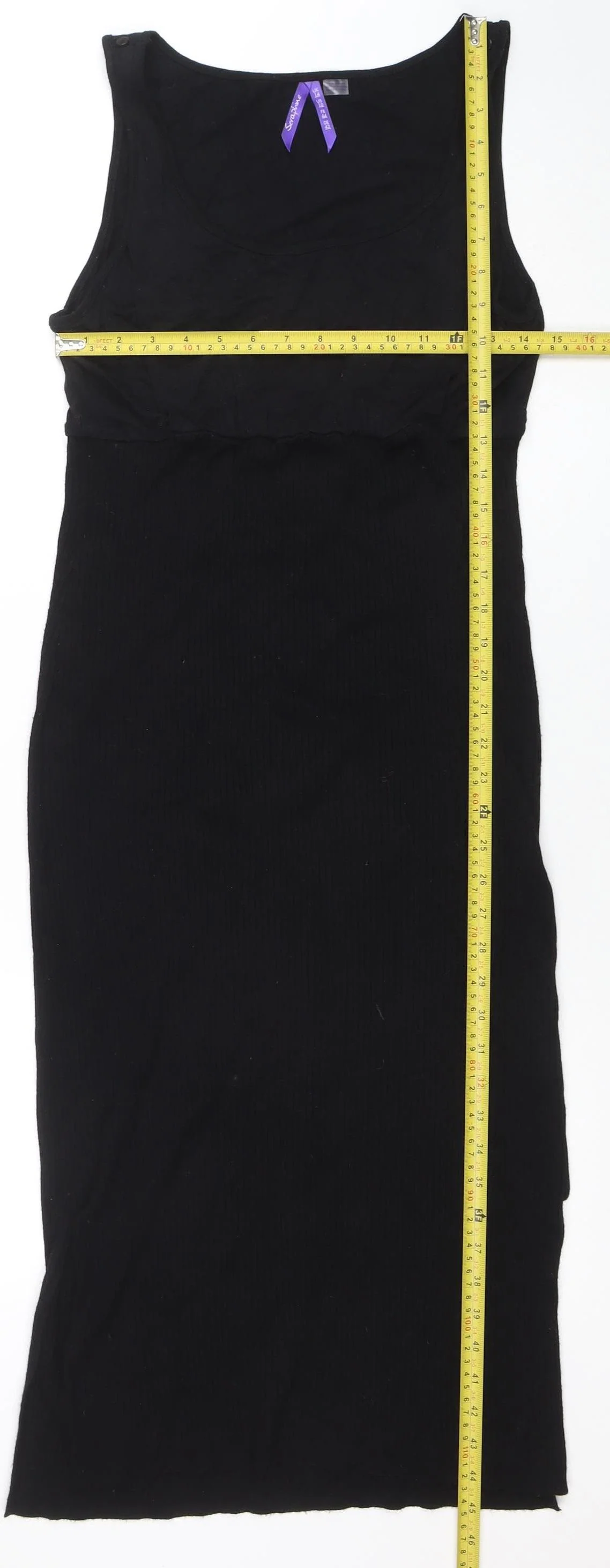Seraphine Women Black XL Maternity Bodycon Sleeveless Dress - Image 2