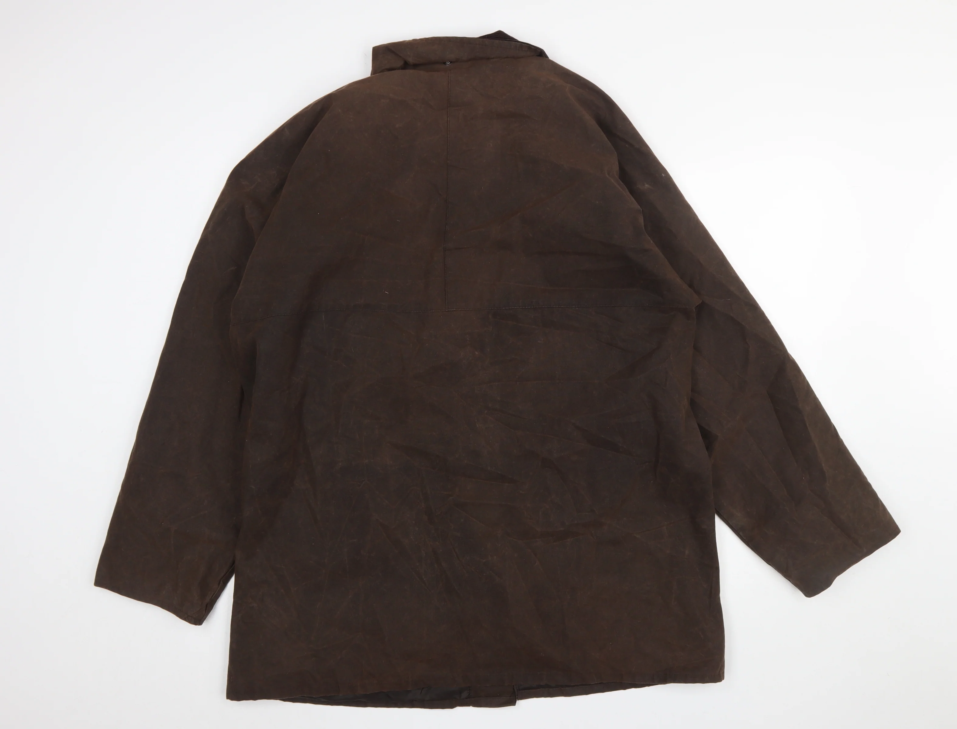 Sherwood Forest Men's Brown Waxed Cotton Overcoat Jacket L - Image 3