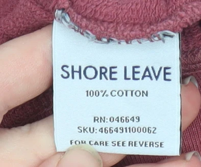 Shore Leave Men’s Red Cotton Short Sleeve Crew Neck Top Size M - Image 5