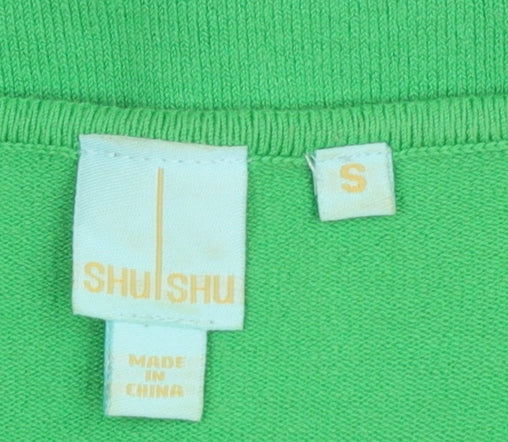 SHU SHU Women’s Green Button Up Knit Cardigan Size S - Image 4