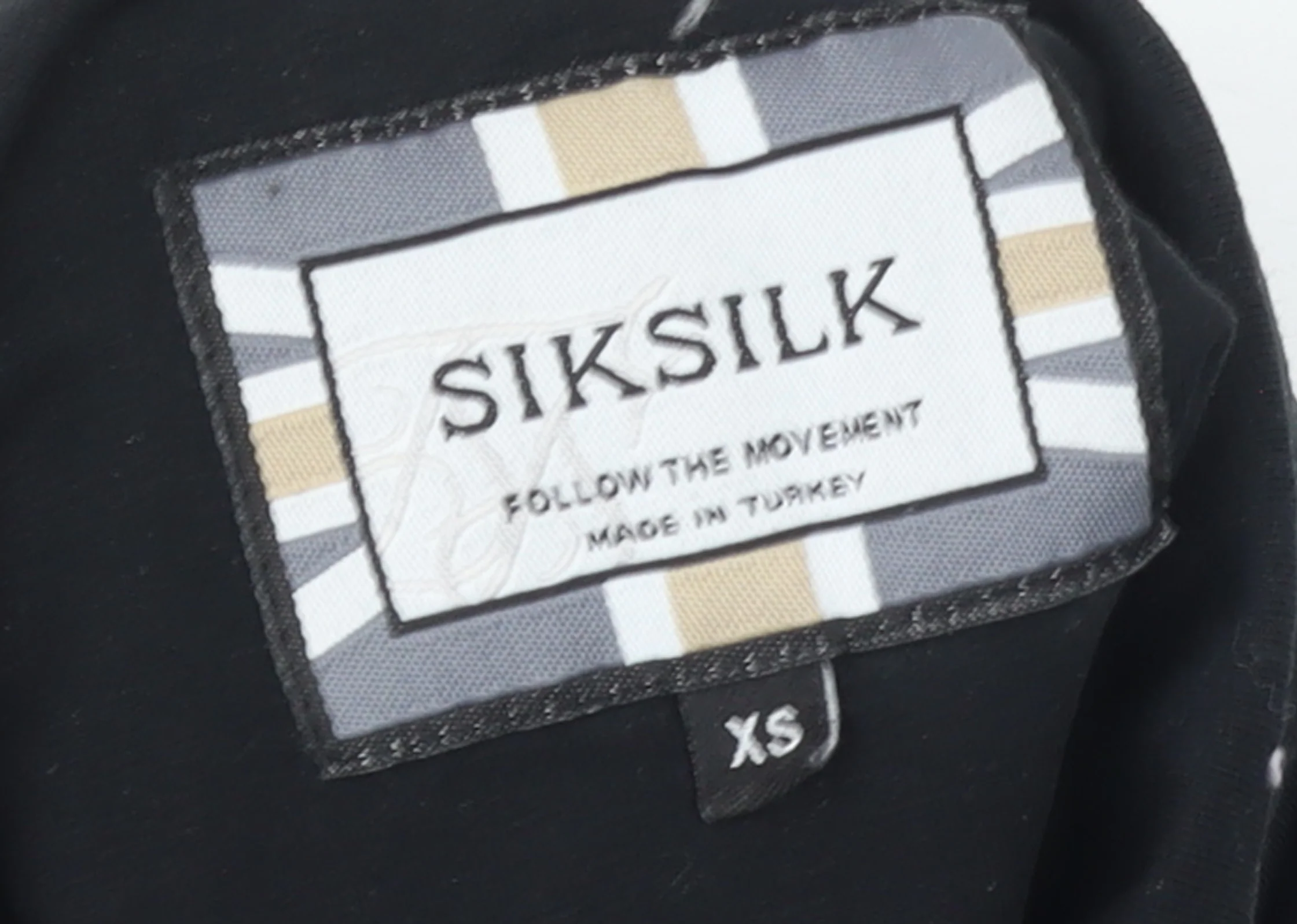 SikSilk Men's Black Roll Neck Long Sleeve Slim Fit T-Shirt XS - Image 4
