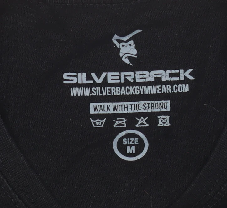 Silverback Men's Black Graphic Gorilla Gym T-Shirt Size M - Image 4