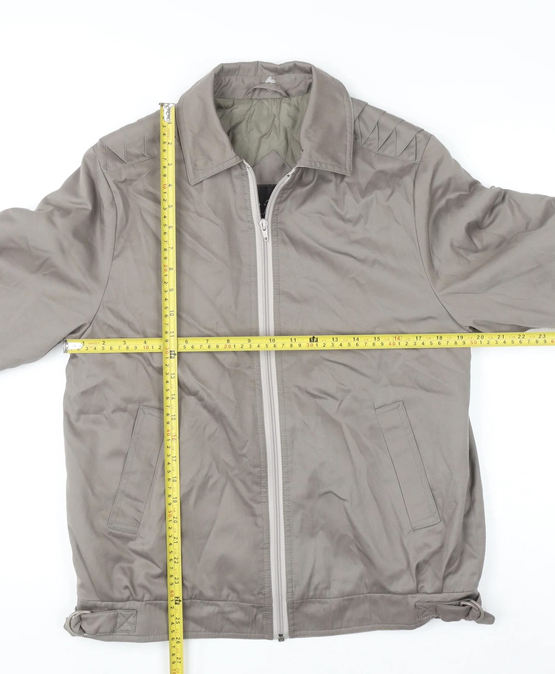 Simon Blair Women’s Beige Full Zip Lined Casual Jacket Size 12 - Image 2