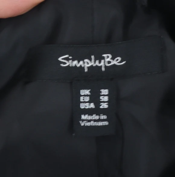 Simply Be Women's Black Double-Breasted Blazer Jacket Size 30 - Image 5