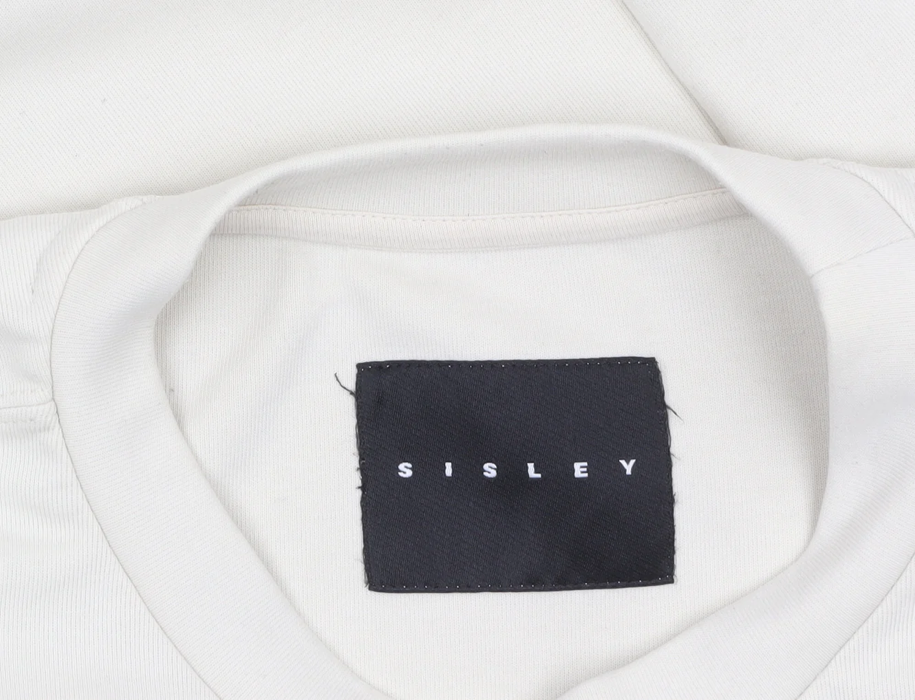 Sisley Men’s Beige Crew Neck Cotton Sweatshirt M Regular Fit - Image 5