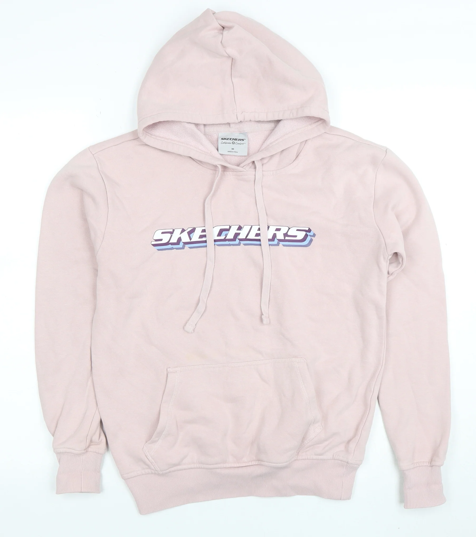 Skechers Women's Pink Pullover Hoodie XS Cotton Blend Casual Comfort - Image 3