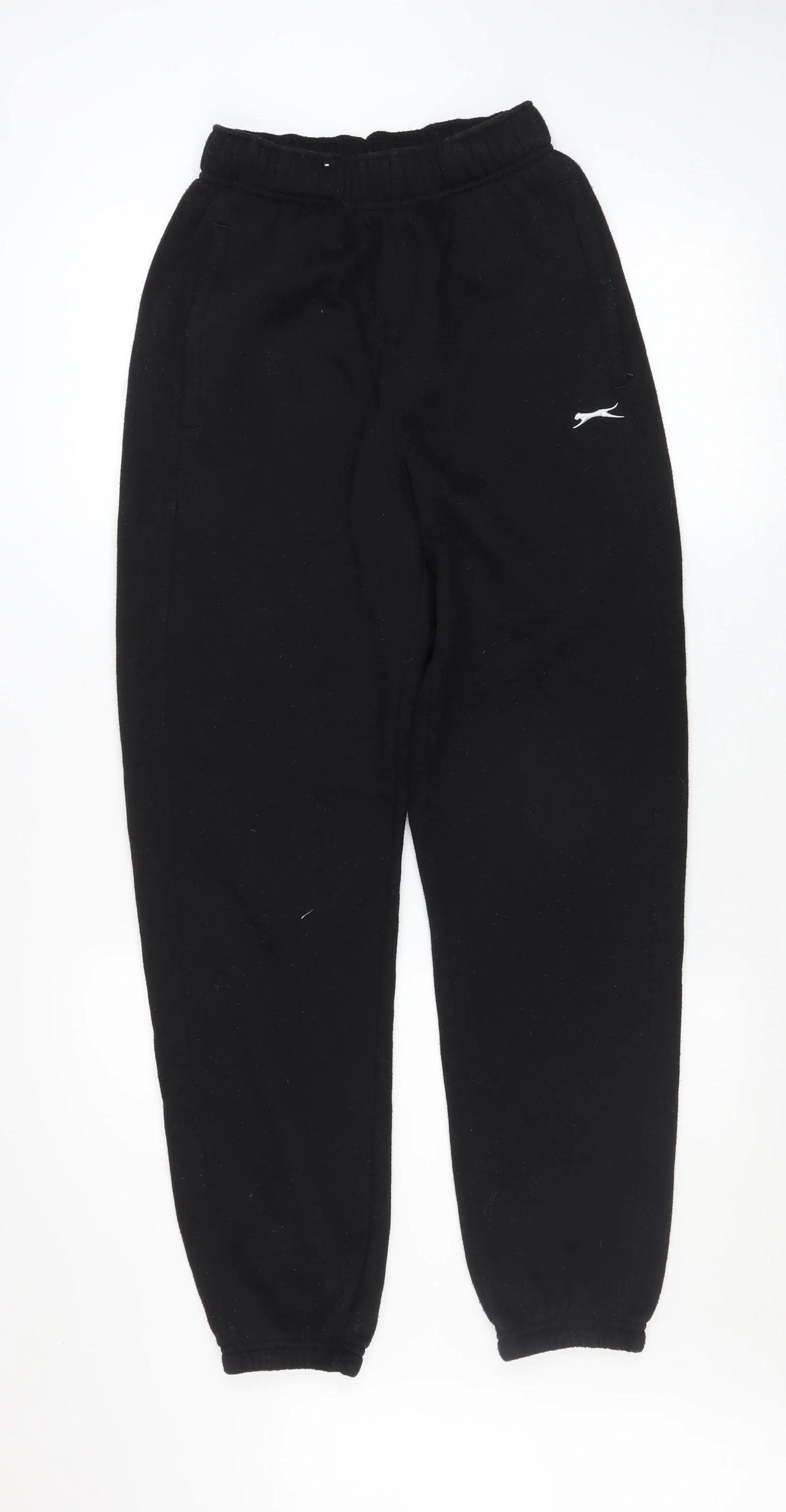 Slazenger Men's Black Small Fleece Sweatpants Tapered Joggers