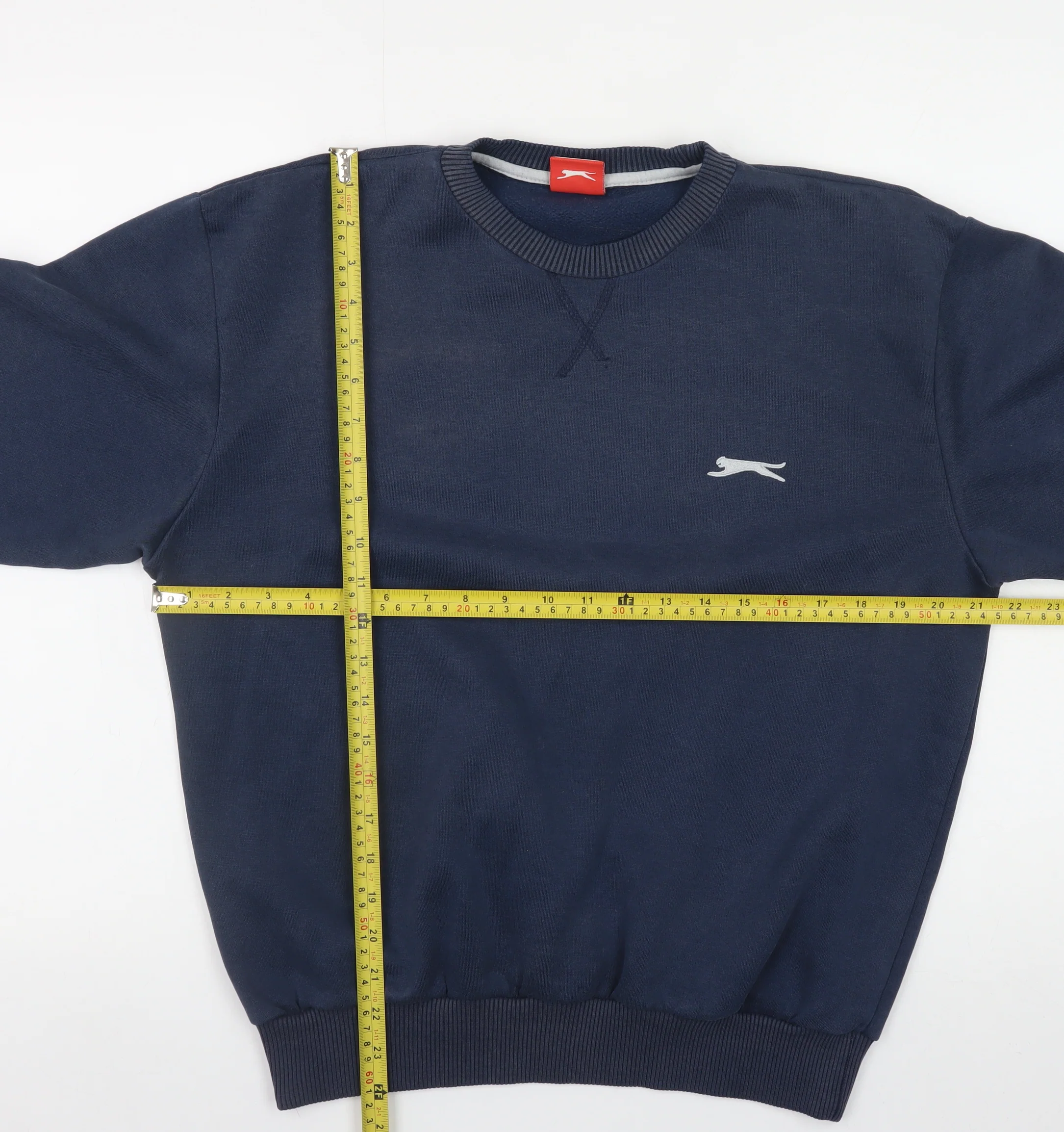Slazenger Men's Blue Crew Neck Pullover Sweatshirt S Regular Fit - Image 2