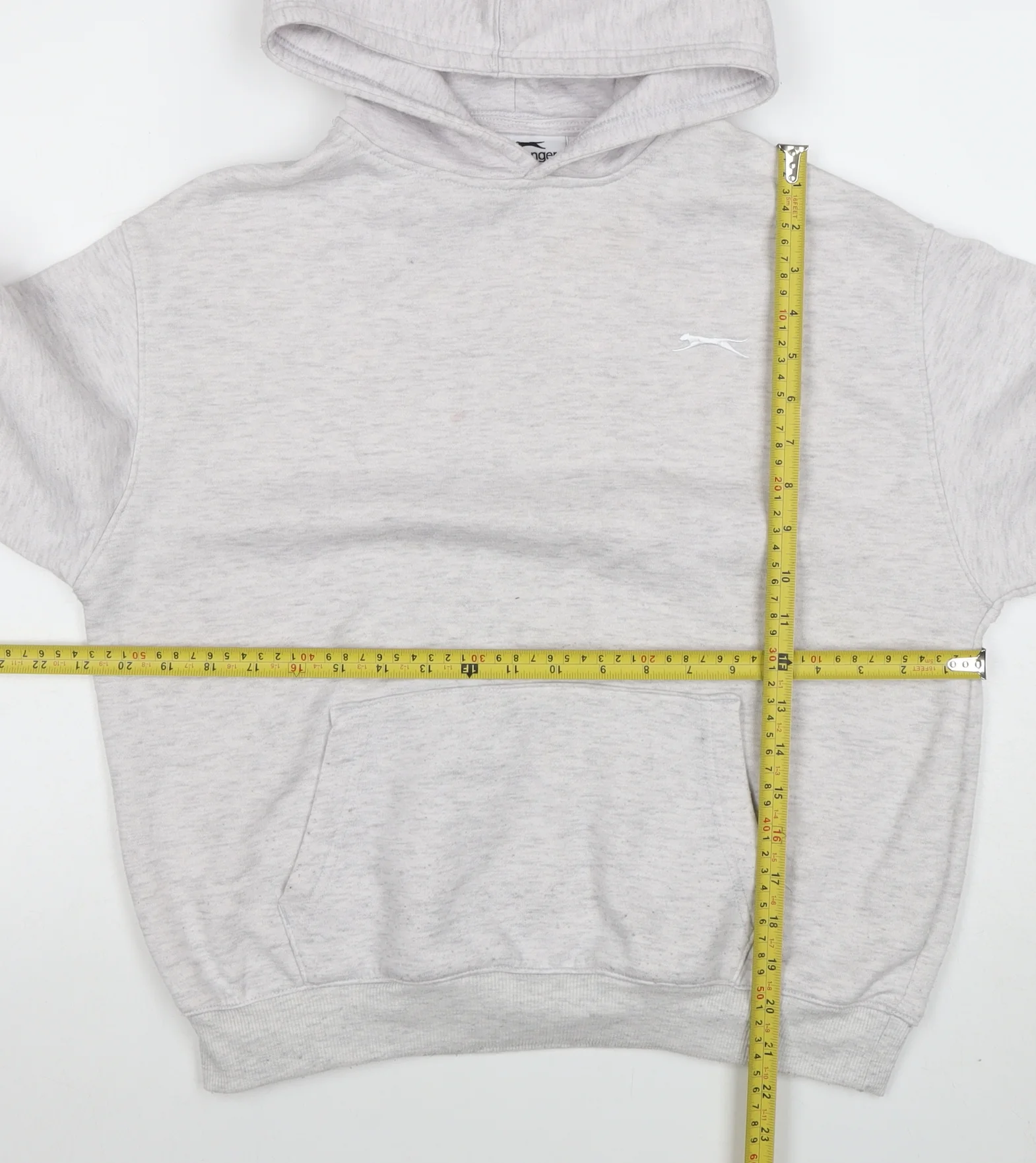 Slazenger Women’s Grey Pullover Hoodie UK 6 XXS Cotton Blend - Image 2