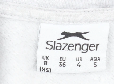 Slazenger Womens Grey 1/2 Zip Pullover Sweatshirt Size 8 XS - Image 4