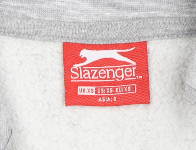 Slazenger Women's Grey XS Full Zip Sweatshirt with Logo - Image 4