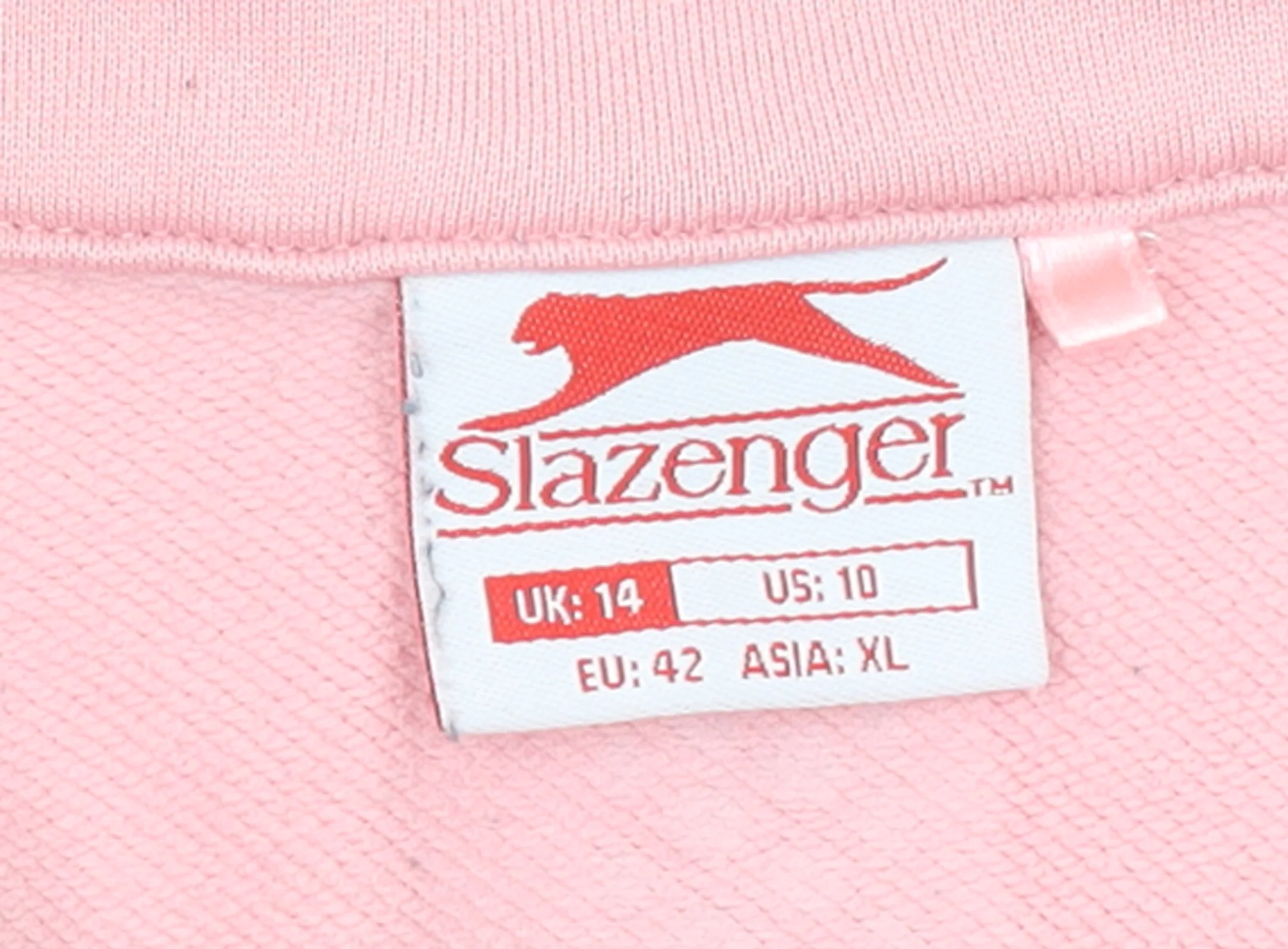 Slazenger Womens Pink 1/2 Zip Pullover Sweatshirt UK 14 - Image 4
