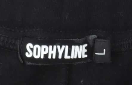 Sophlyine Womens Black Jogger Sweatpants L Cotton Blend Comfy Activewear Trousers - Image 4